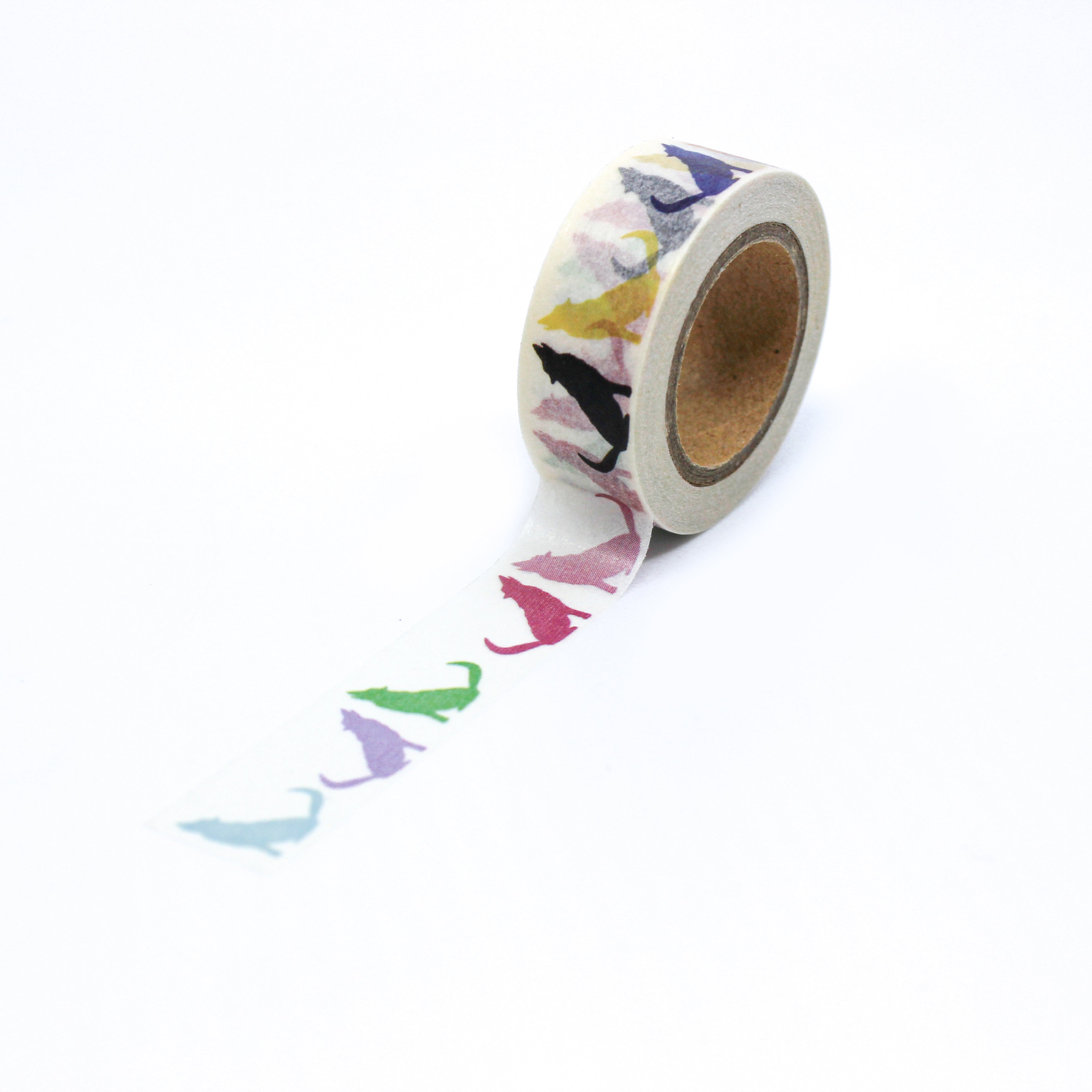 colorful Howling coyote washi tape from BBB Supplies Craft Shop