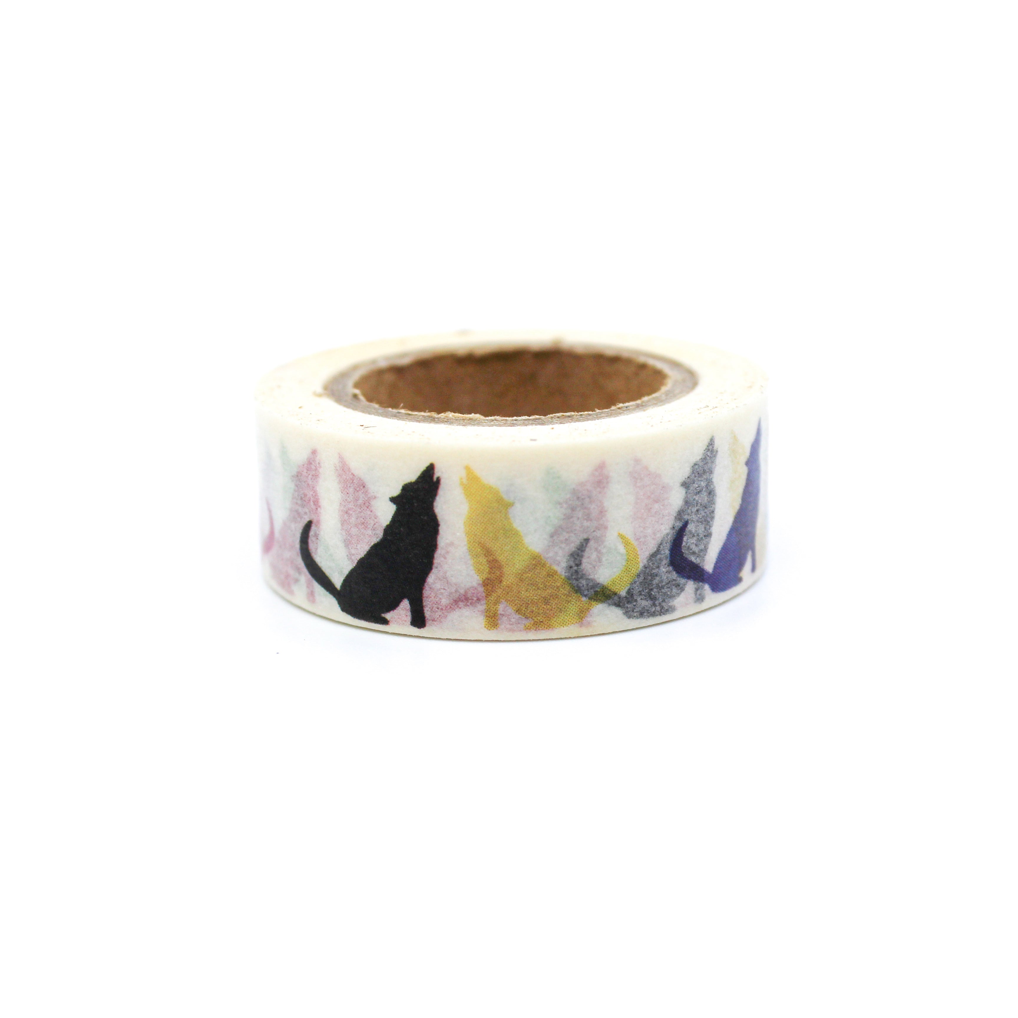 colorful Howling coyote washi tape from BBB Supplies Craft Shop
