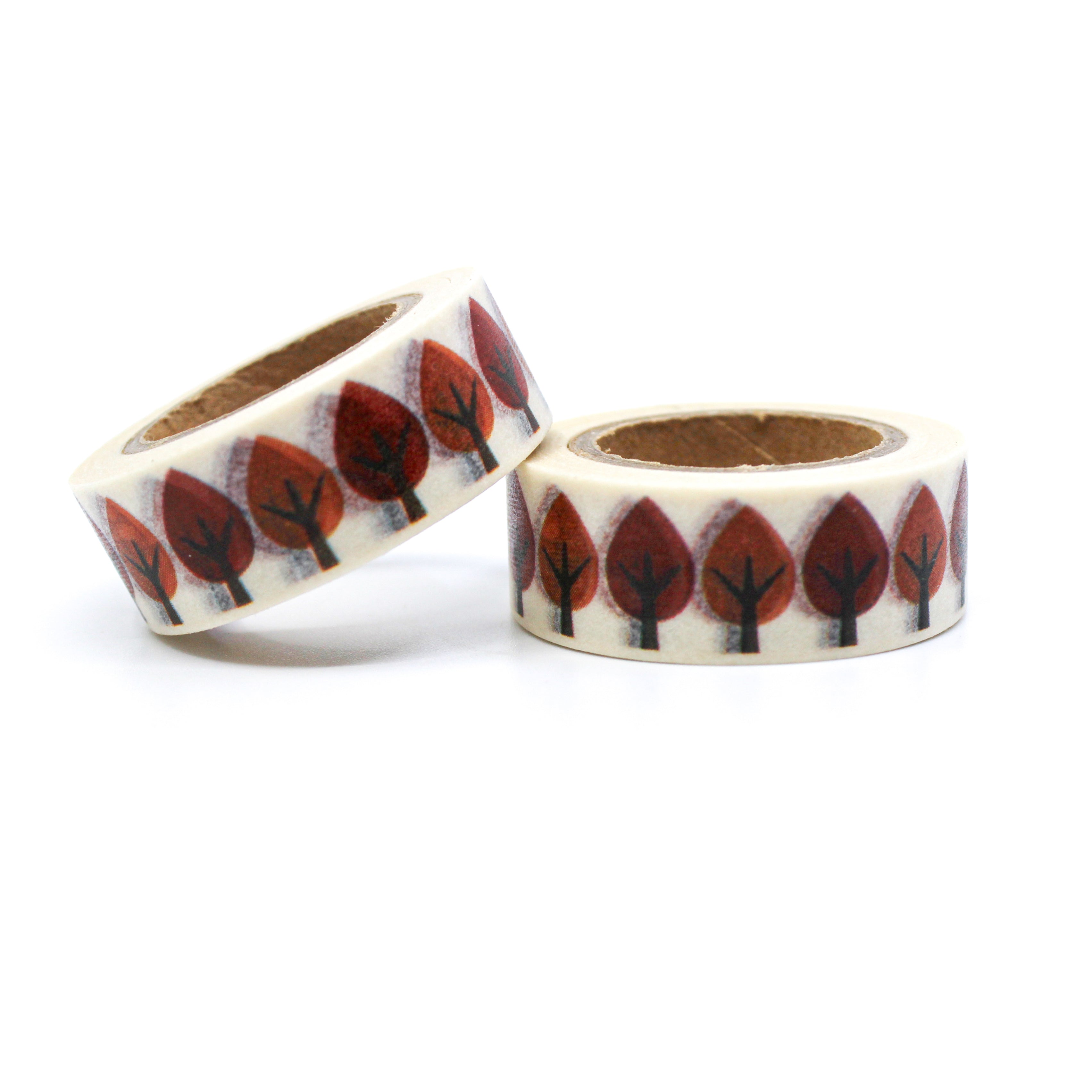 This is a cute brown autumn leaves for Journal Supplies, Scrapbooking washi tapes from BBB Supplies Craft Shop