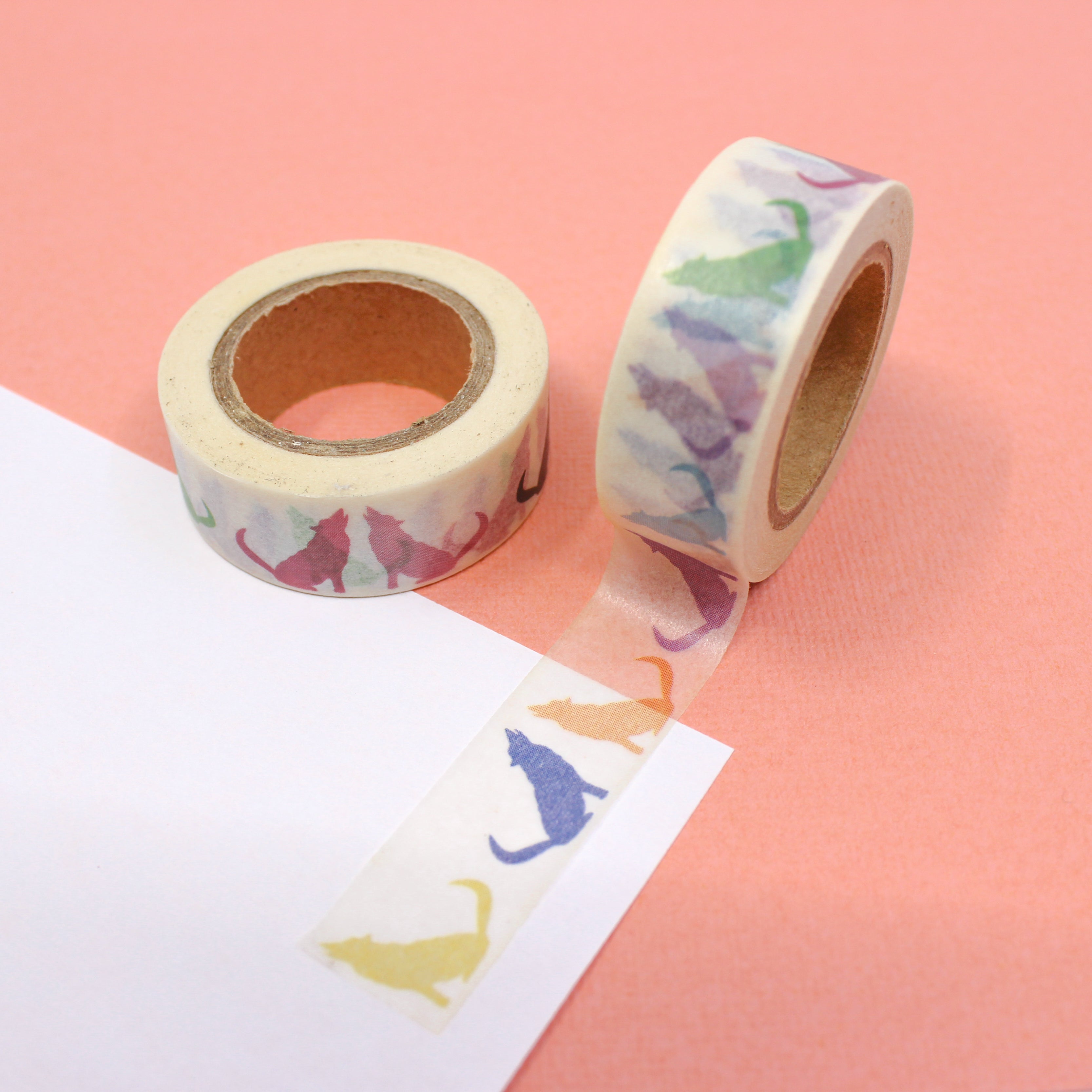 colorful Howling coyote washi tape from BBB Supplies Craft Shop