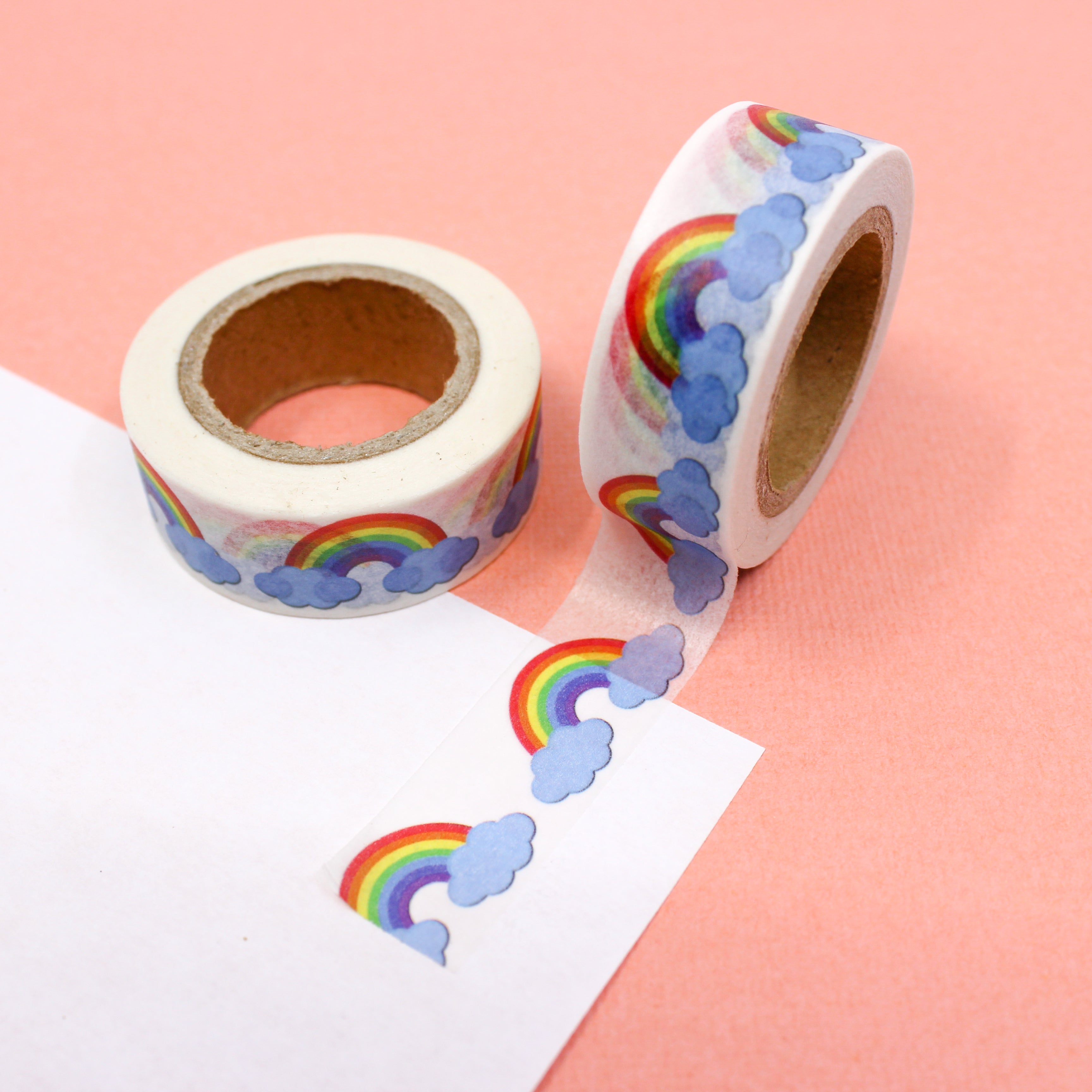 This is a rainbow patterns washi tape from BBB Supplies Craft Shop