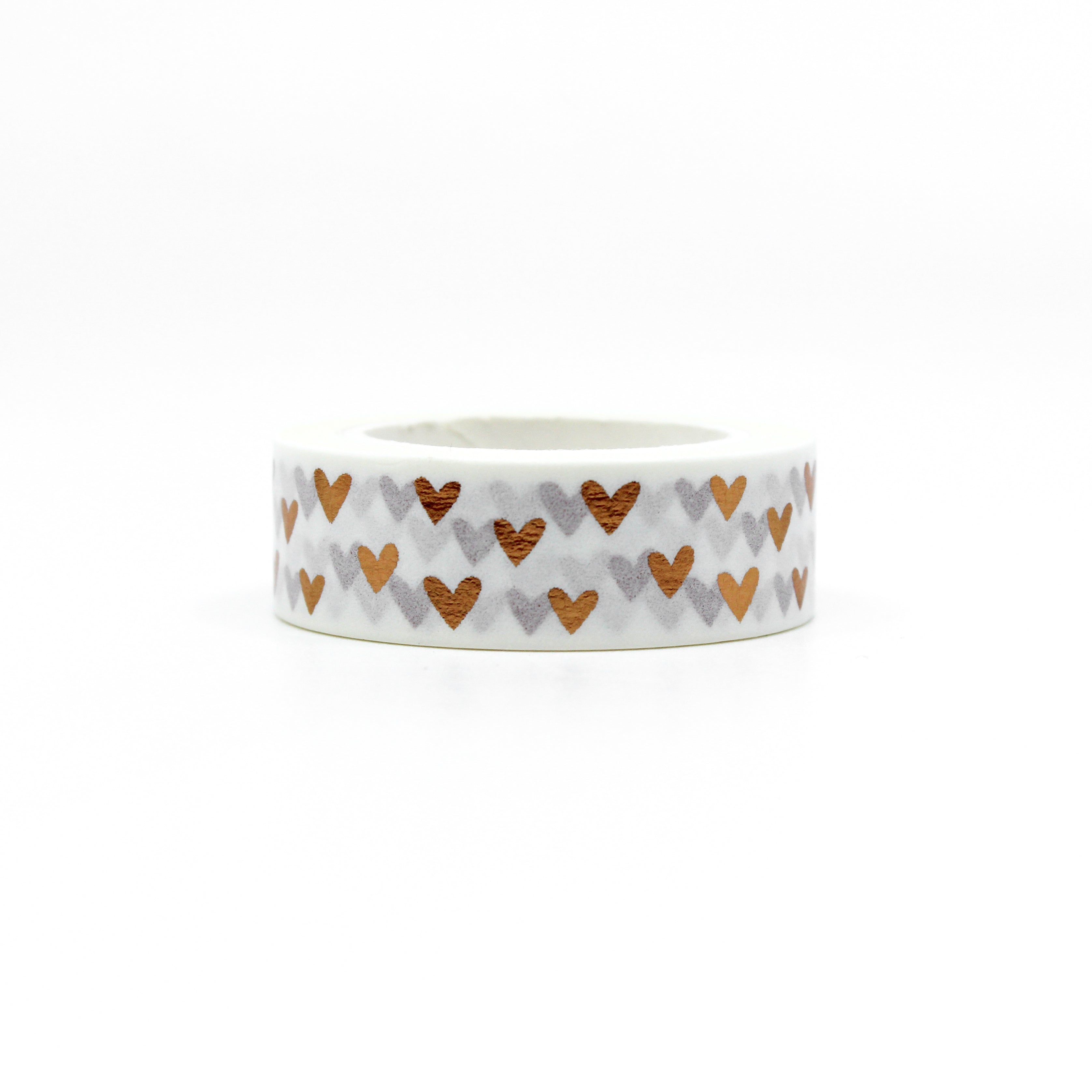 This is a cute black, and gold foil hearts washi tapes from BBB Supplies Craft Shop