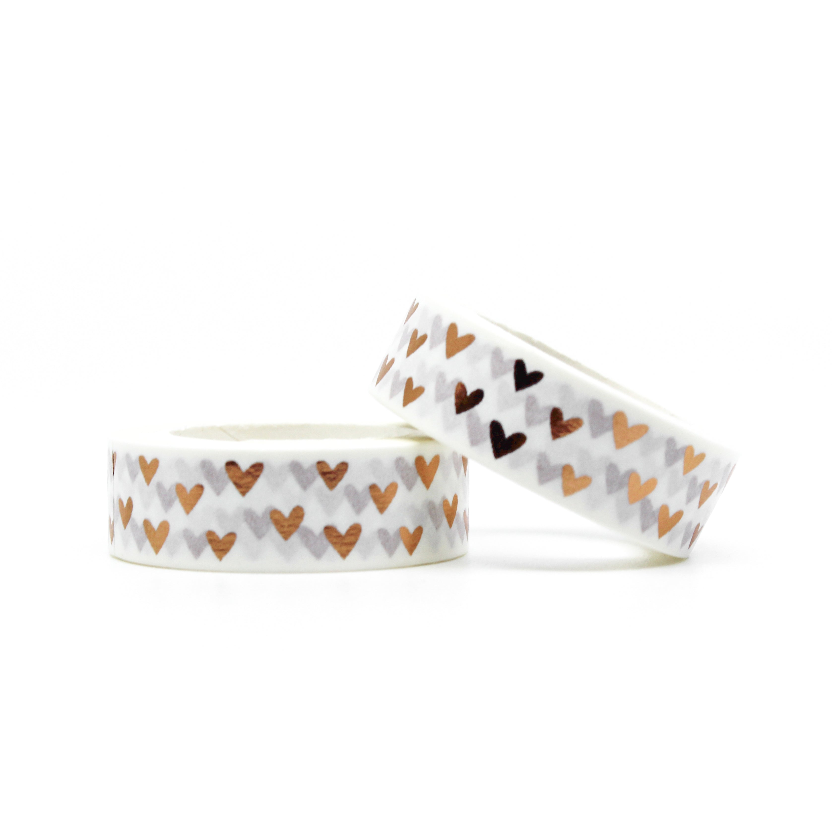 This is an elegant white washi tapes with golf foil heats from BBB Supplies Craft Shop