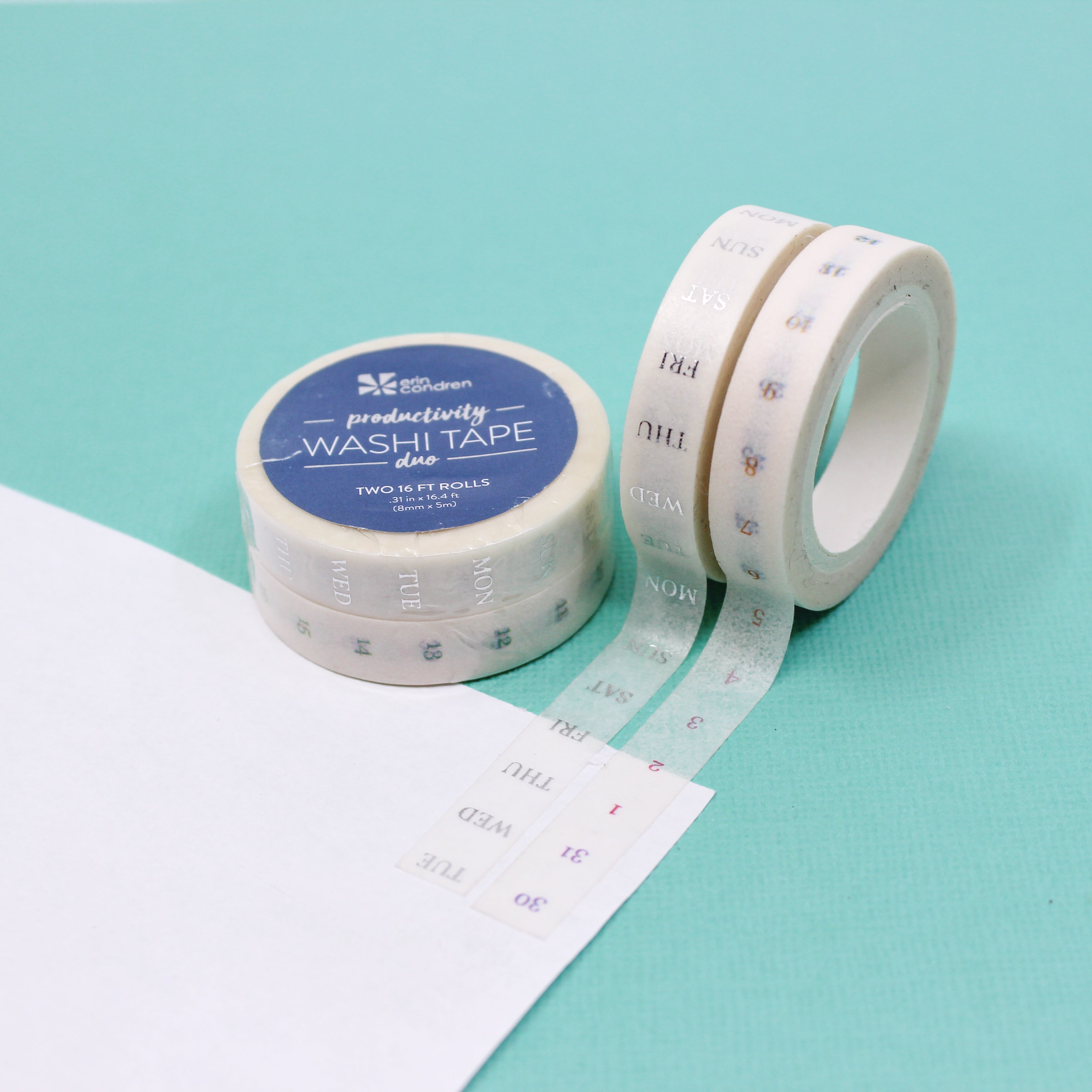 This is a thin daily and weekly to-do checklist Washi Tape from BBB Supplies Craft Shop