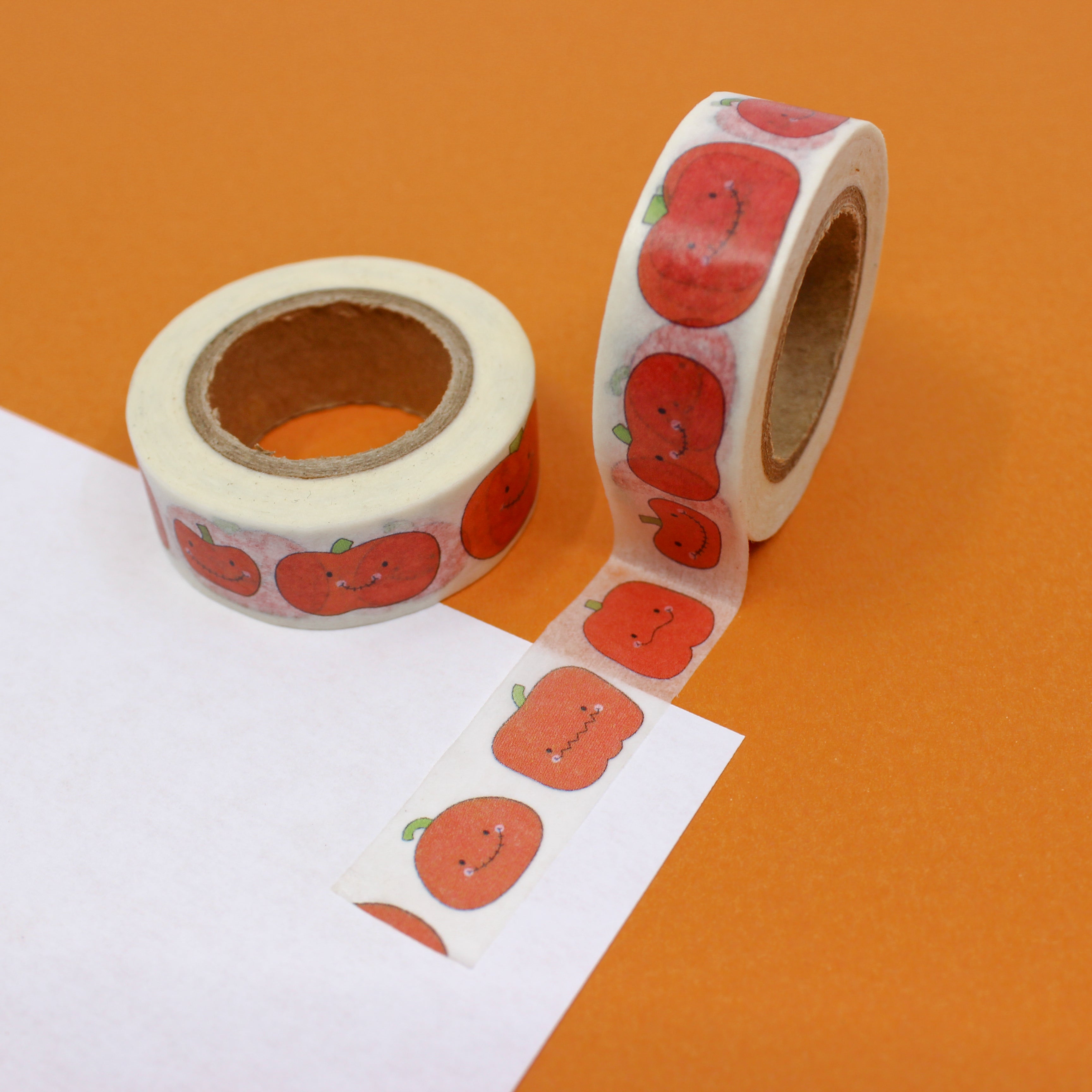 This is a silly pumpkin smile pattern washi tape from BBB Supplies Craft Shop