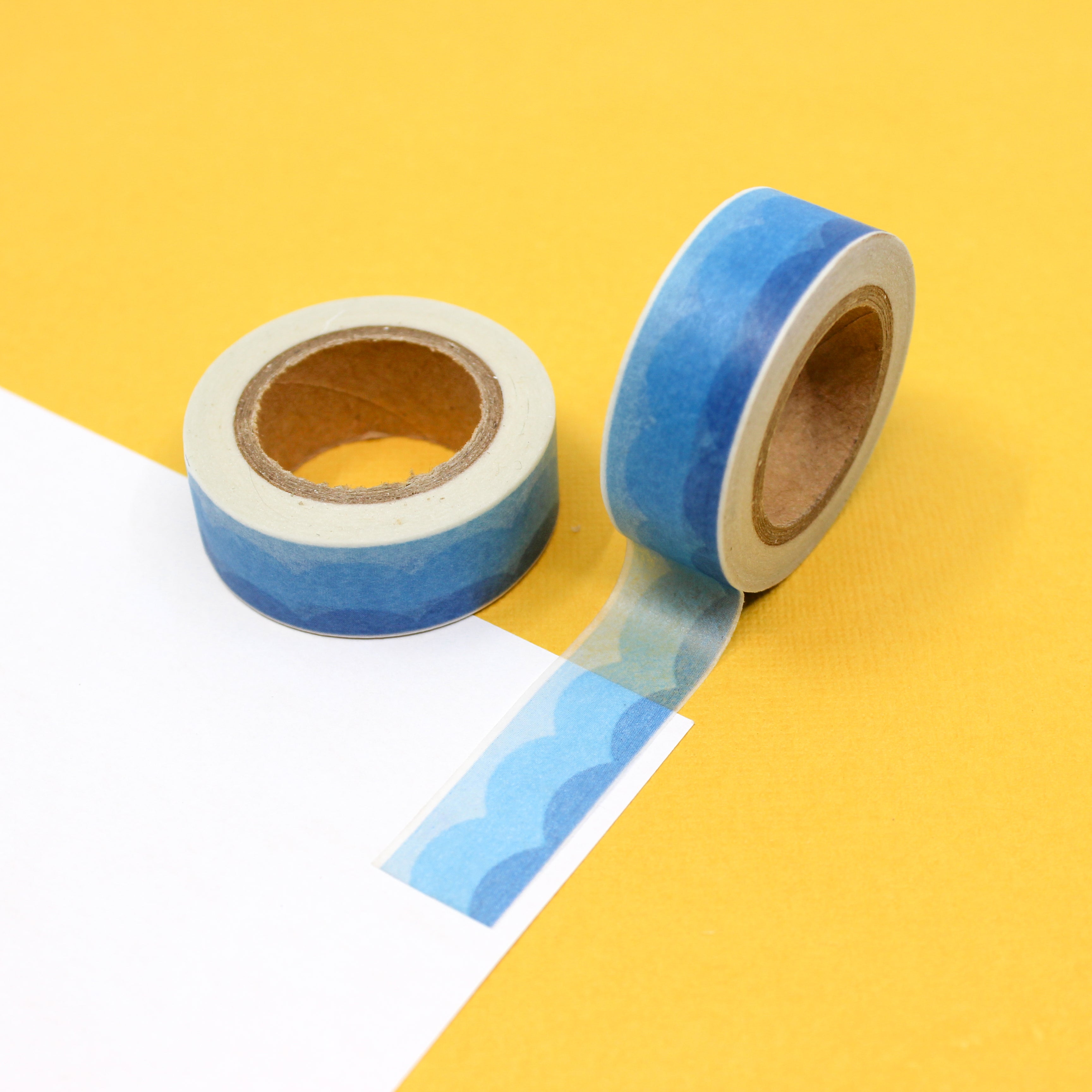 This is a blue ocean wave or cloud pattern Washi Tape from BBB Supplies Craft Shop