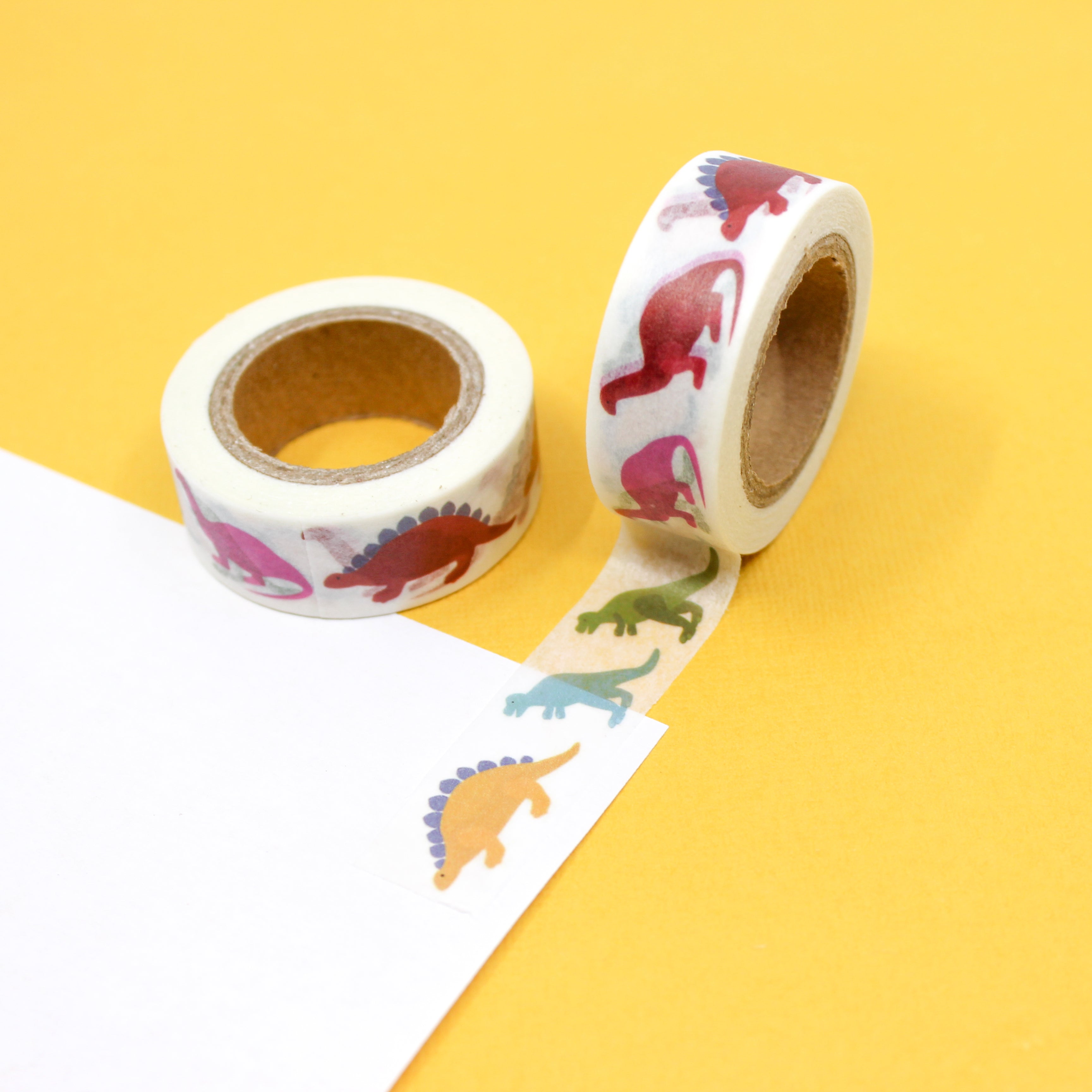 This is a fun colorful dinosaurs washi tape from BBB Supplies Craft Shop