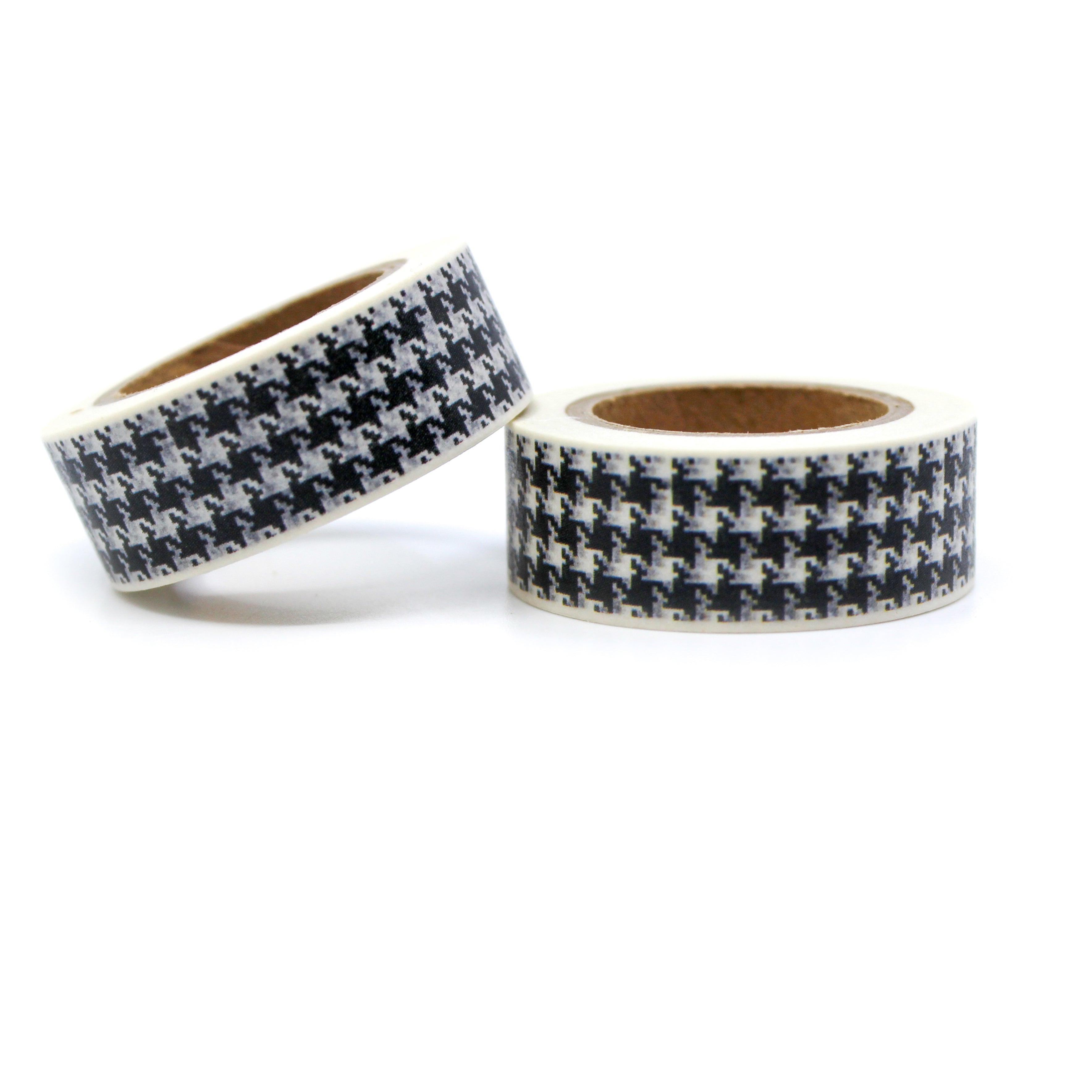 This is an elegant black houndstooth style for Journal Supplies, Scrapbooking washi tapes from BBB Supplies Craft Shop