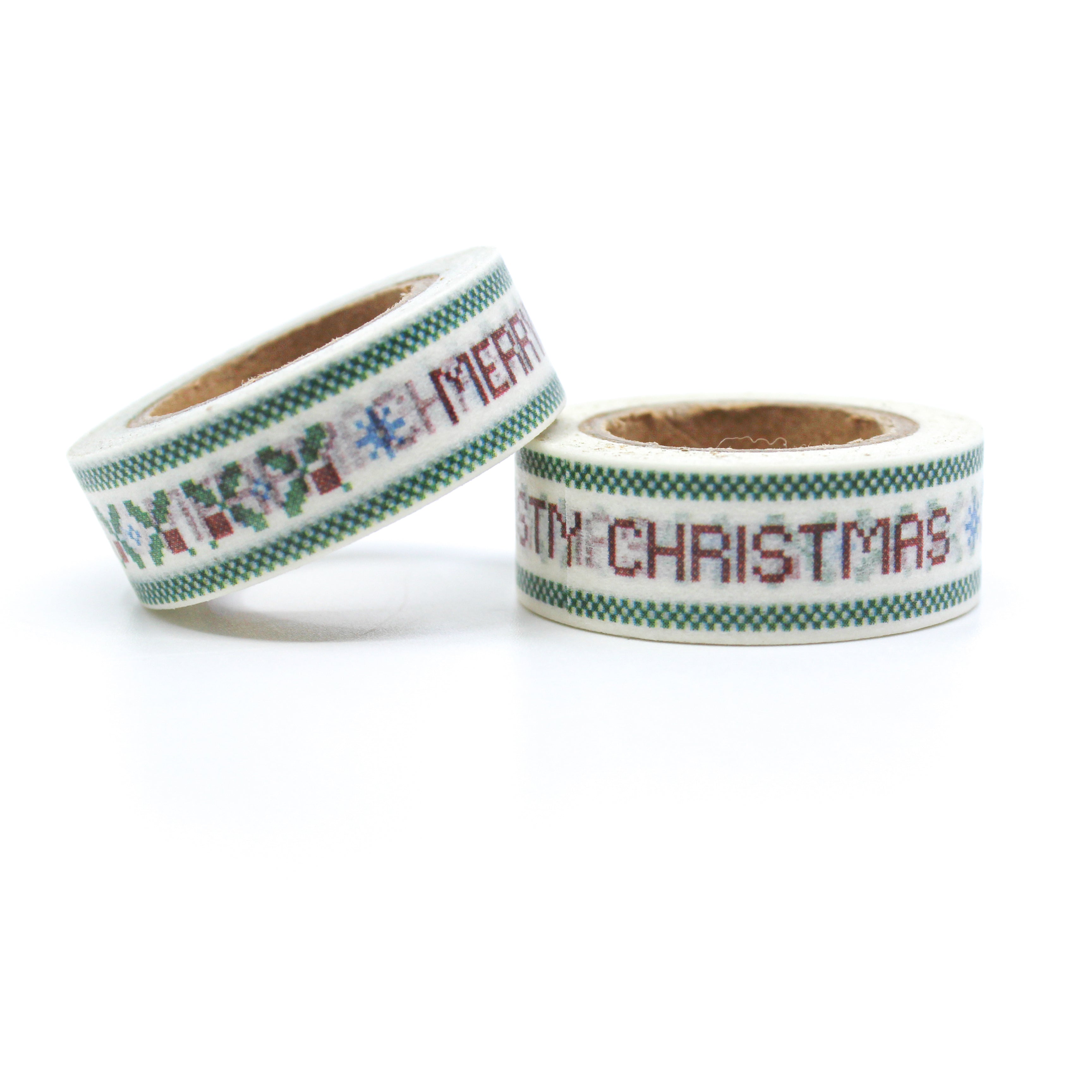 This is a Merry Christmas text or phrases for Journal Supplies, Scrapbooking washi tapes from BBB Supplies Craft Shop