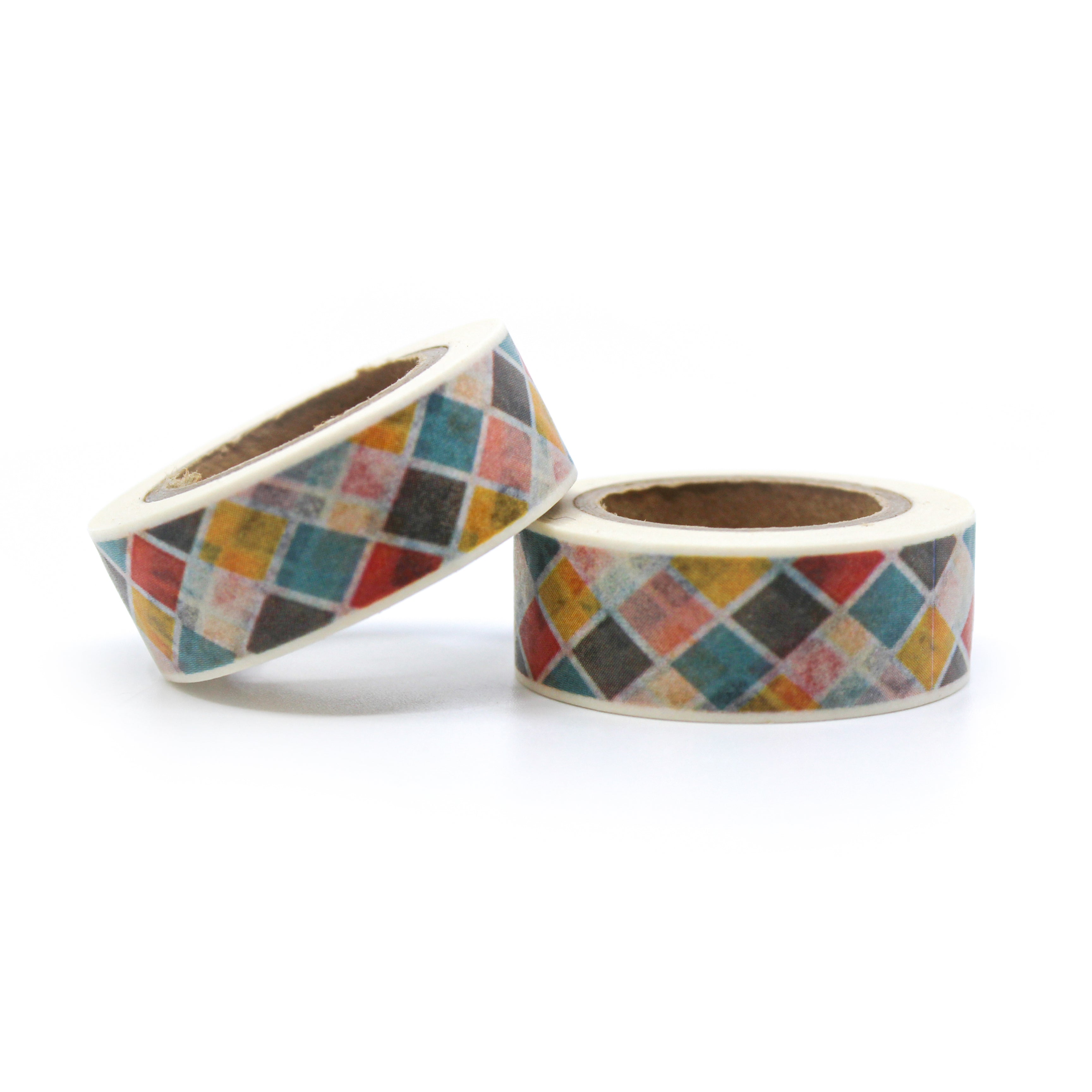 This is a pretty Bauhaus diamond style for Journal Supplies, Scrapbooking washi tapes from BBB Supplies Craft Shop
