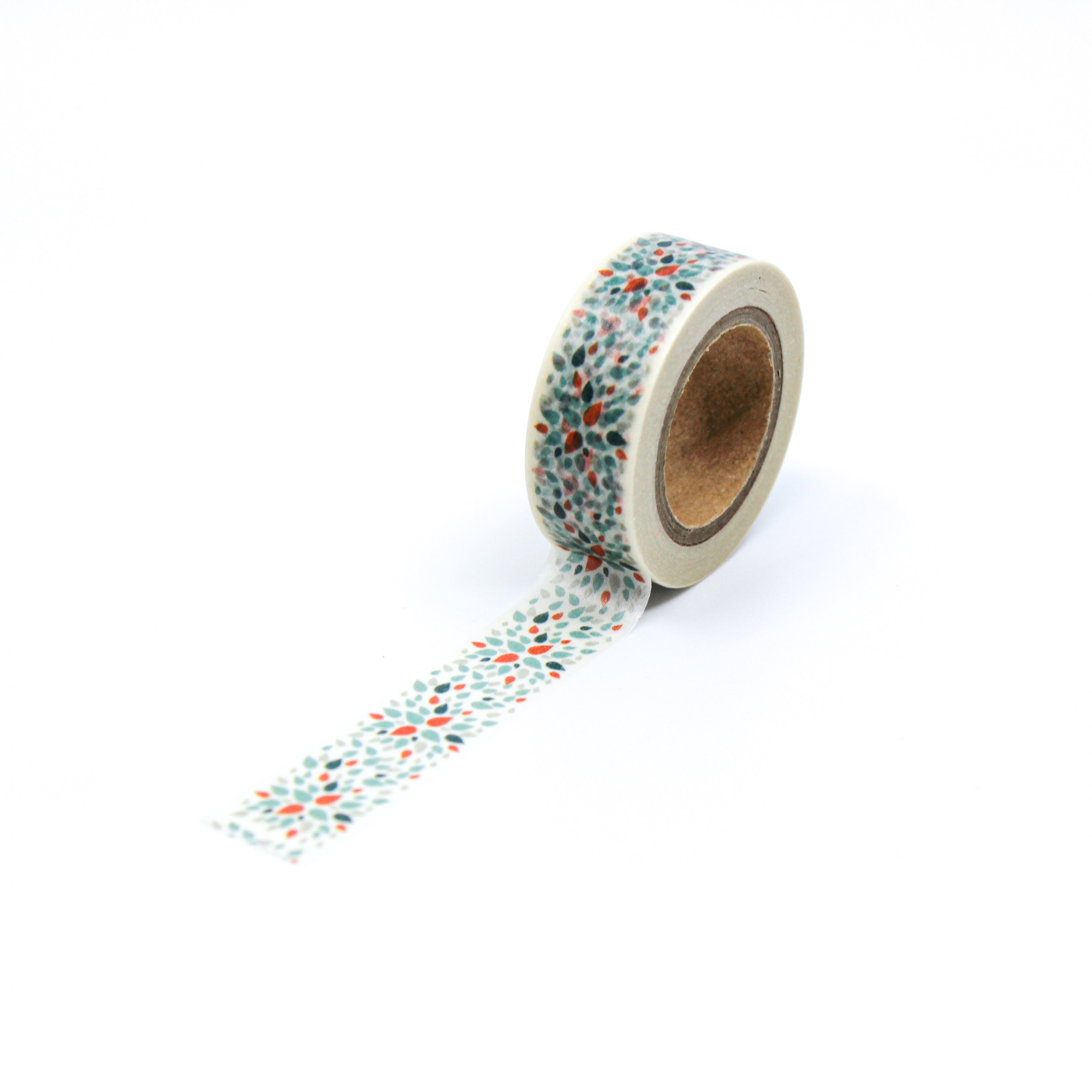 This is a full pattern repeat view of abstract floral design pattern Washi Tape from BBB Supplies Craft Shop