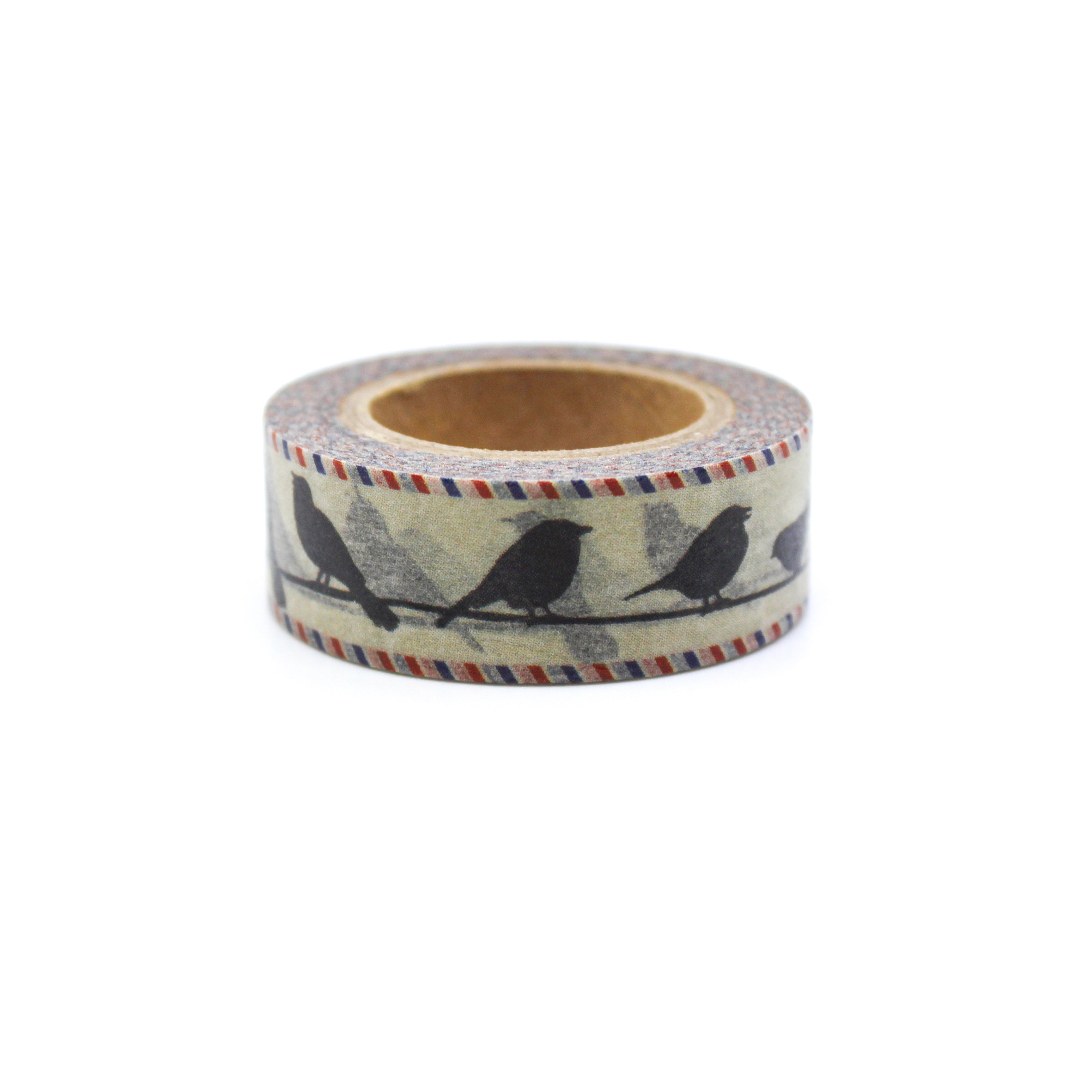 This is a black dove with vintage background washi tapes from BBB Supplies Craft Shop