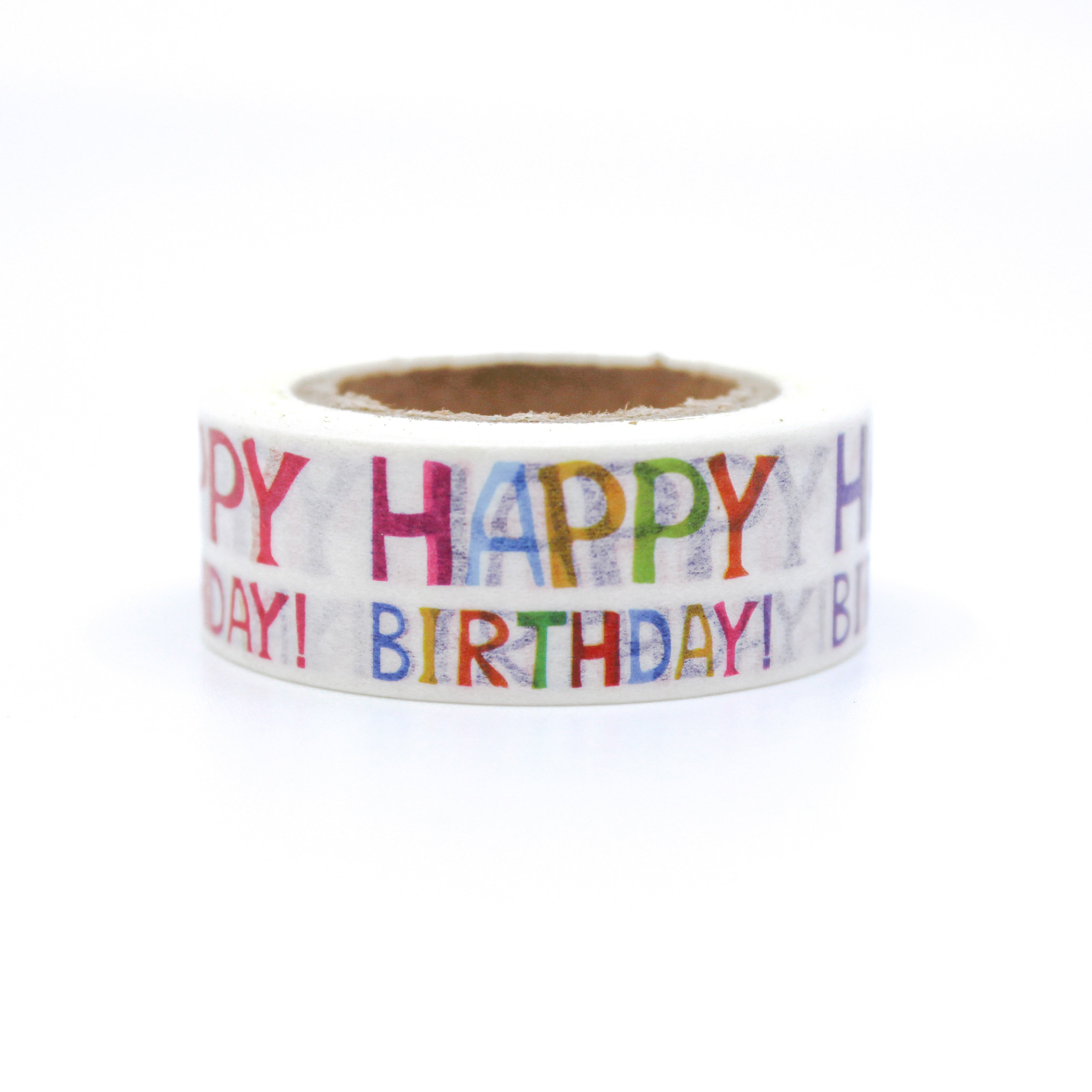 This is a fun celebrations happy birthday words with white background washi tapes from BBB Supplies Craft Shop