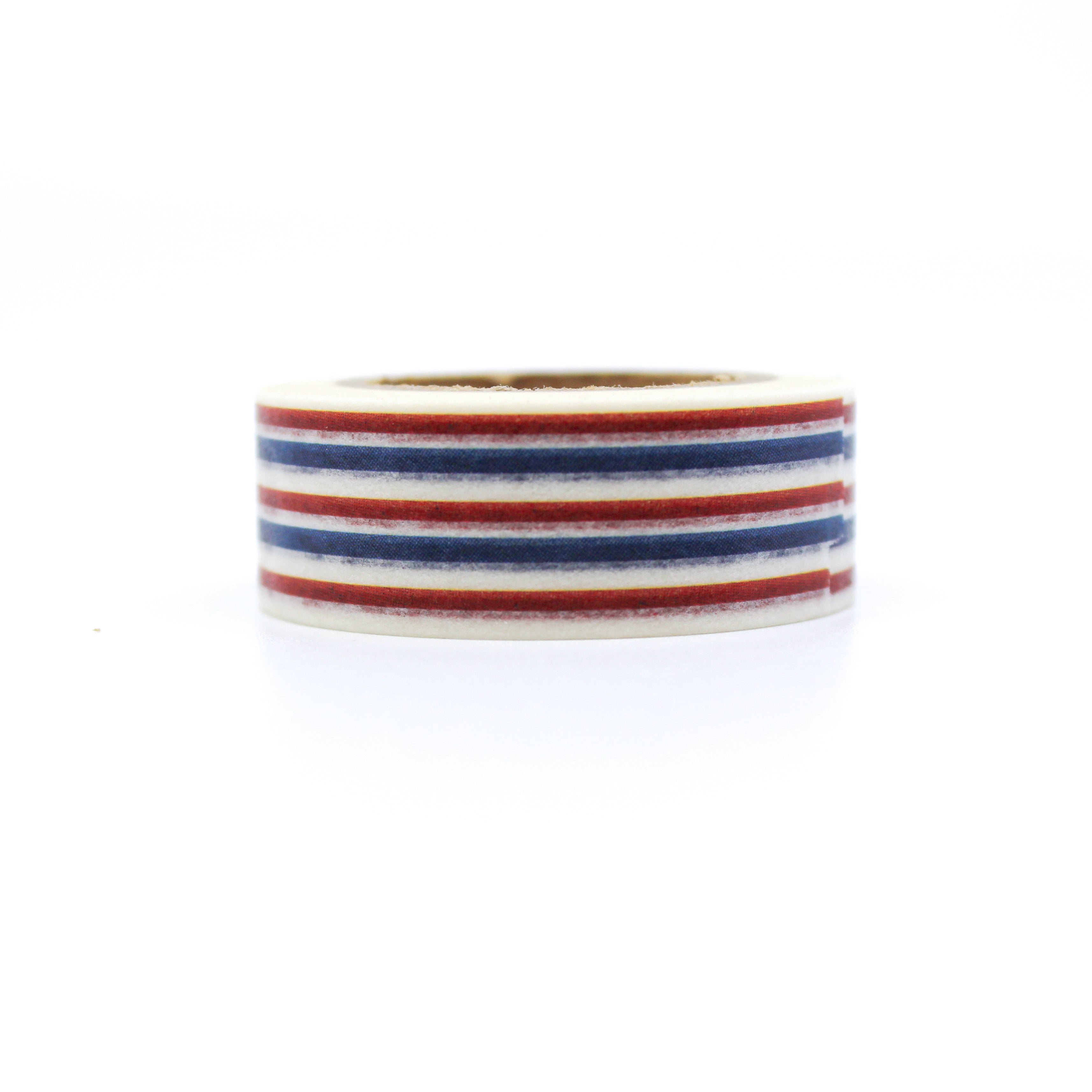 This is a cute duo colored stripe with white background washi tapes from BBB Supplies Craft Shop