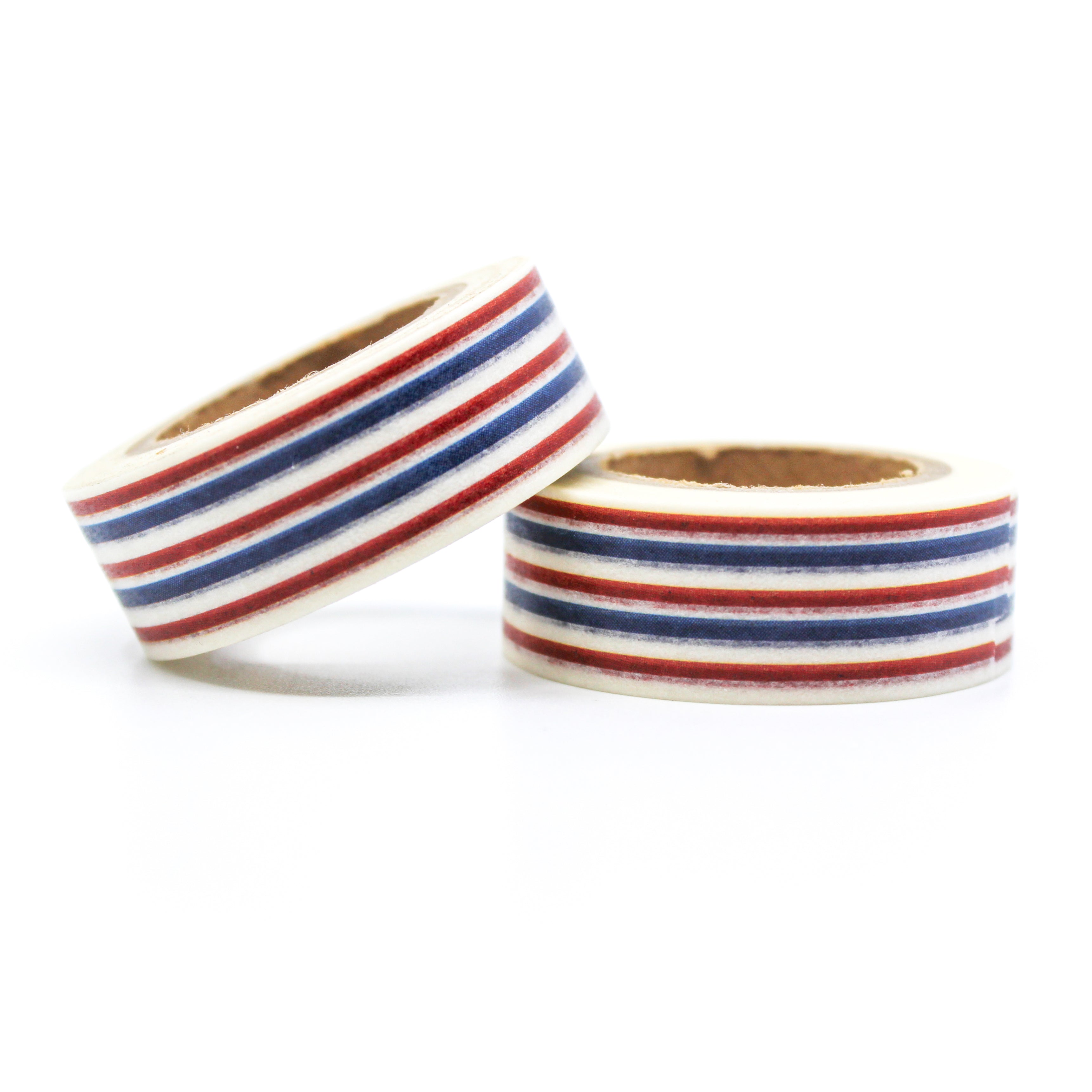 This is a Red, White and Blue America Stripe for your Journal Supplies, Scrapbooking washi tapes from BBB Supplies Craft Shop