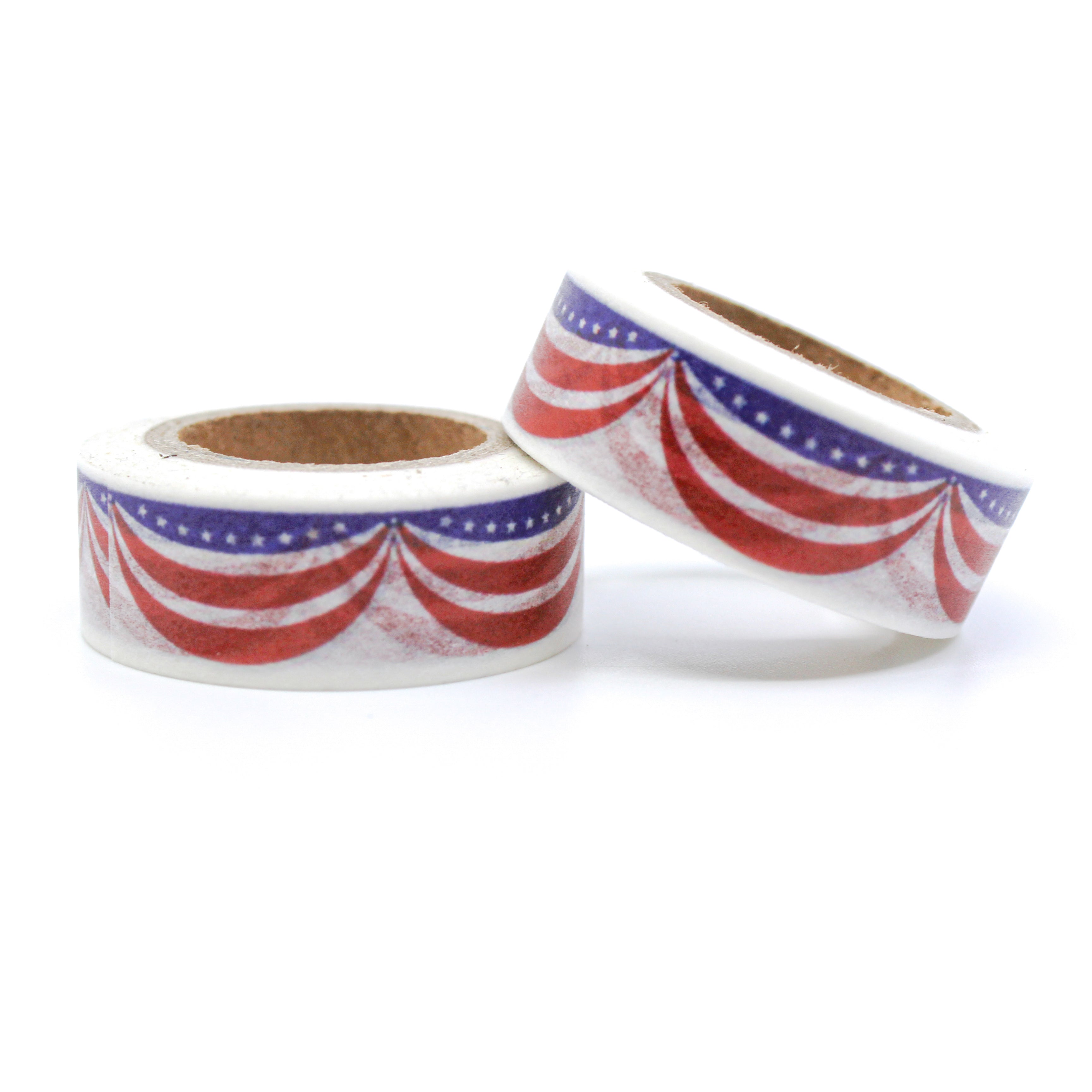 This is a red an blue American flag for your 4th of July Journal Supplies, Scrapbooking washi tapes from BBB Supplies Craft Shop