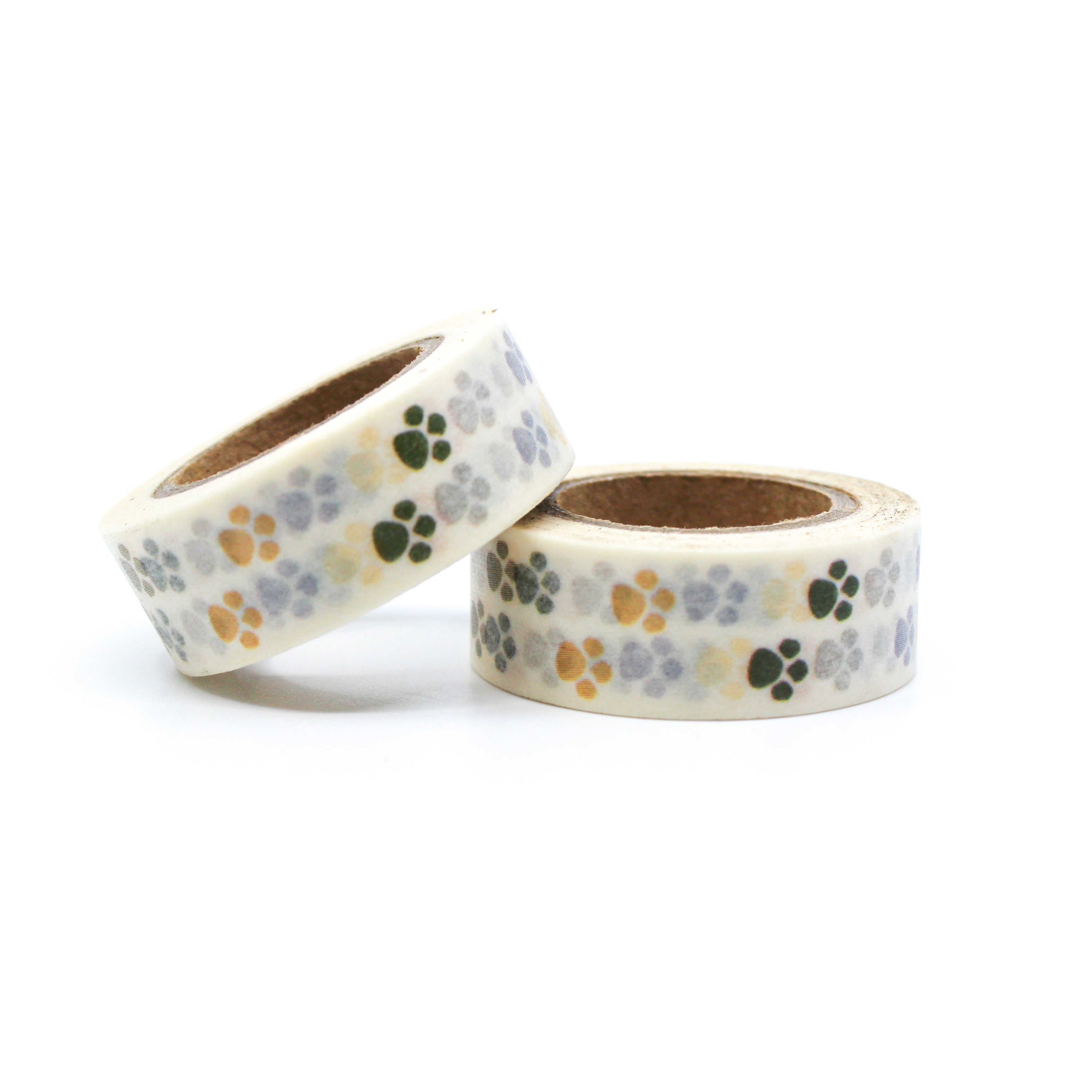 his is a colorful animal paw prints for Journal Supplies, Scrapbooking washi tapes from BBB Supplies Craft Shop