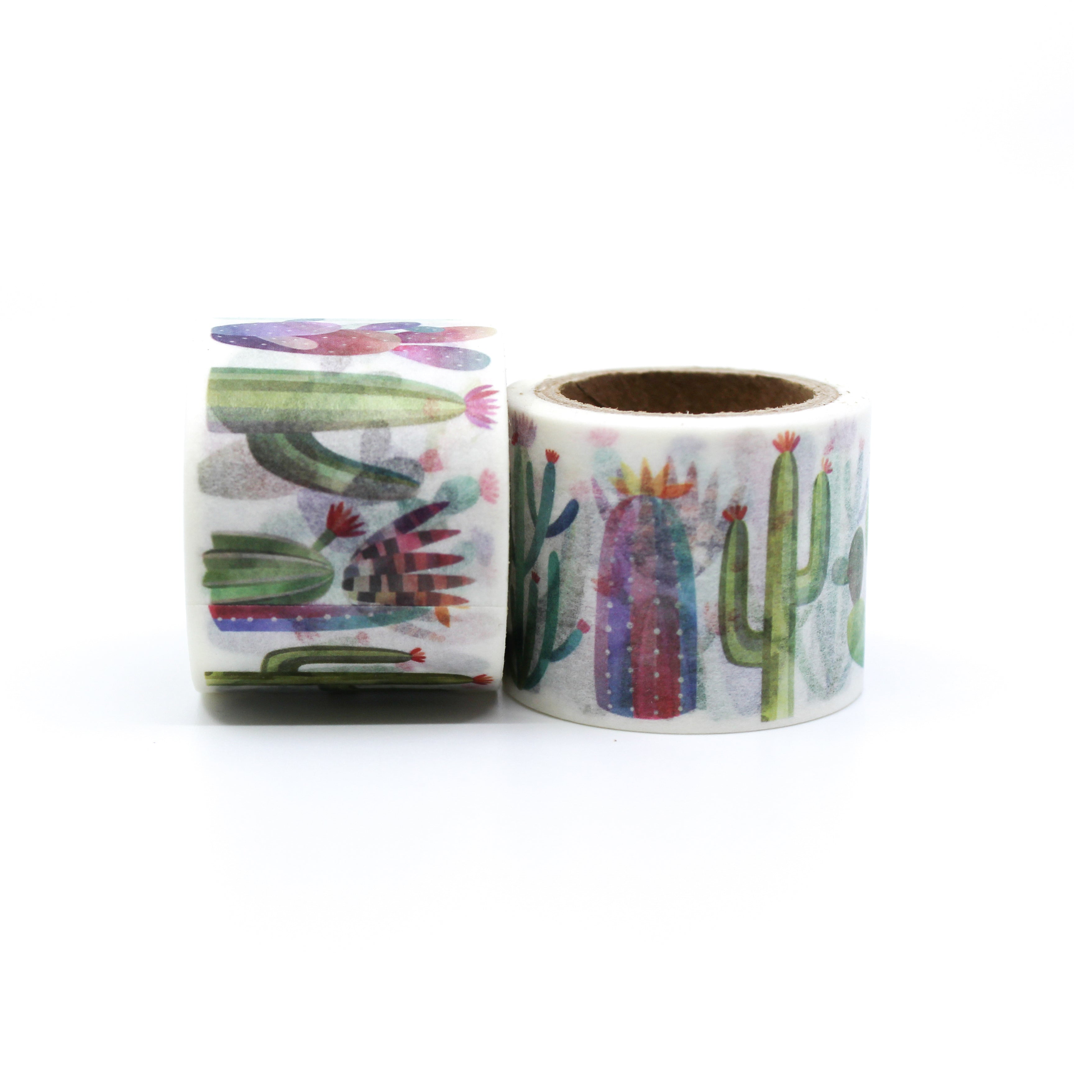 This is a graphic of beautiful and colorful cactus is Desert place pattern for Journal Supplies, Scrapbooking washi tapes from BBB Supplies Craft Shop