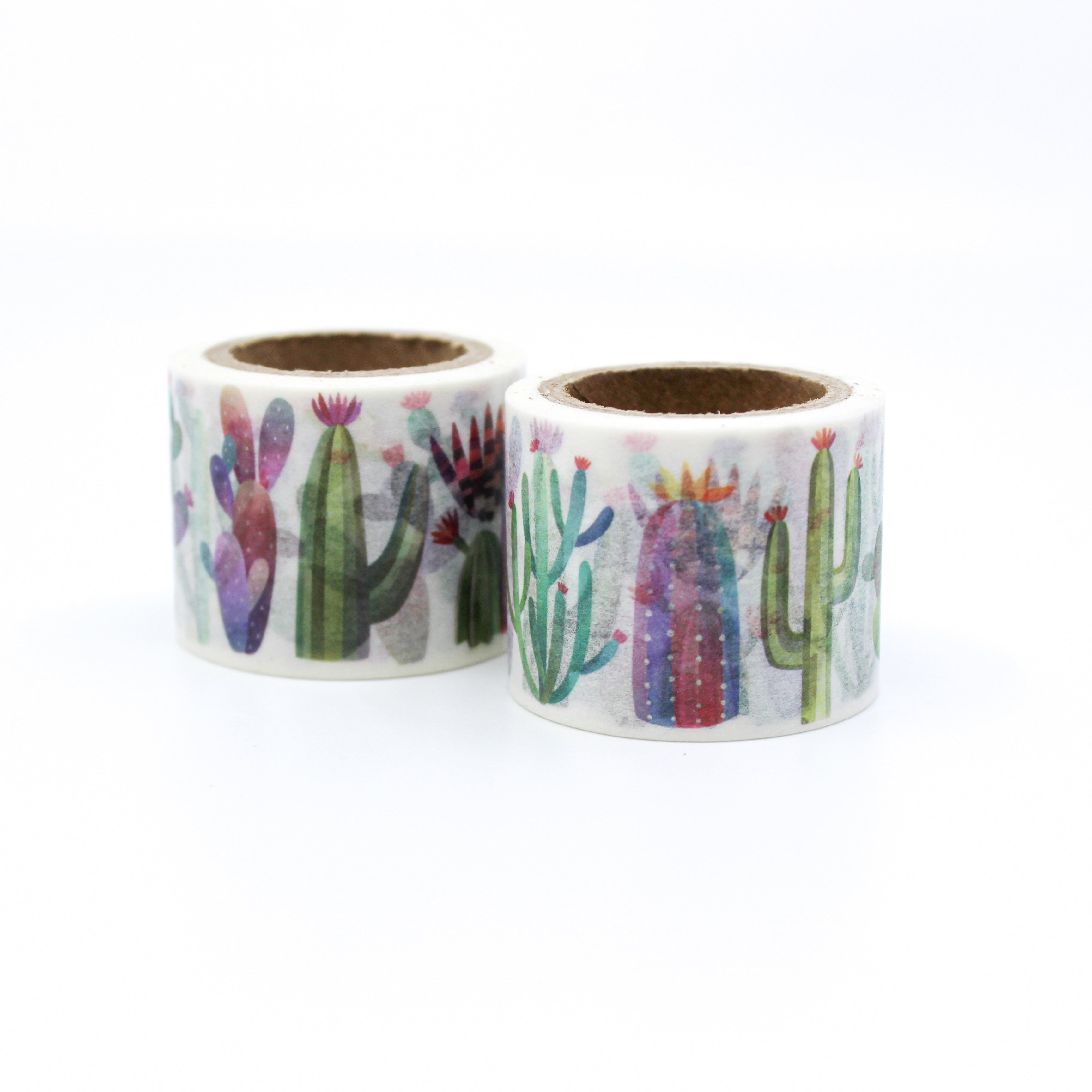 This is a graphic of beautiful and colorful cactus is Desert place pattern for Journal Supplies, Scrapbooking washi tapes from BBB Supplies Craft Shop