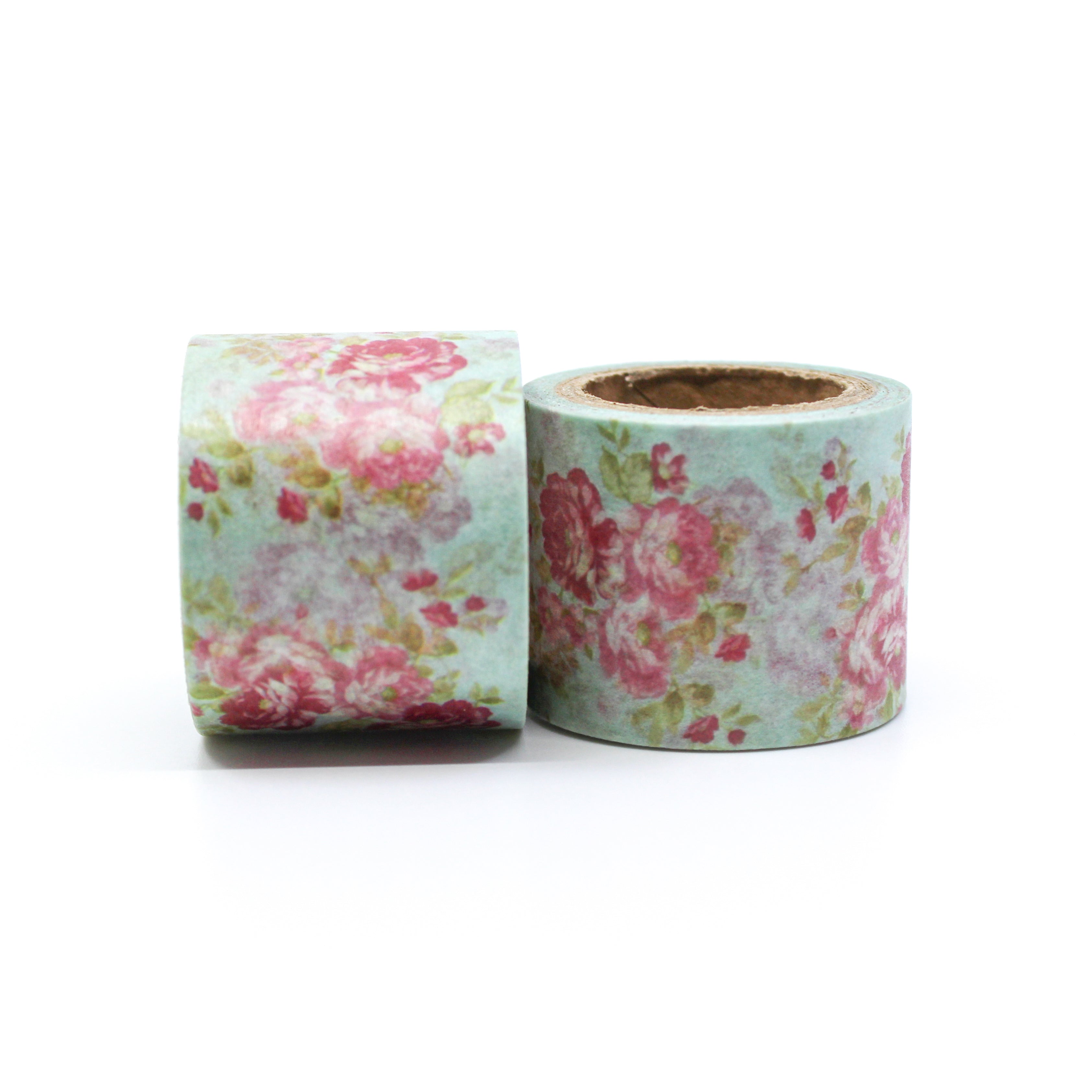 This is a wide vintage style of flowers for Journal Supplies, Scrapbooking washi tapes from BBB Supplies Craft Shop