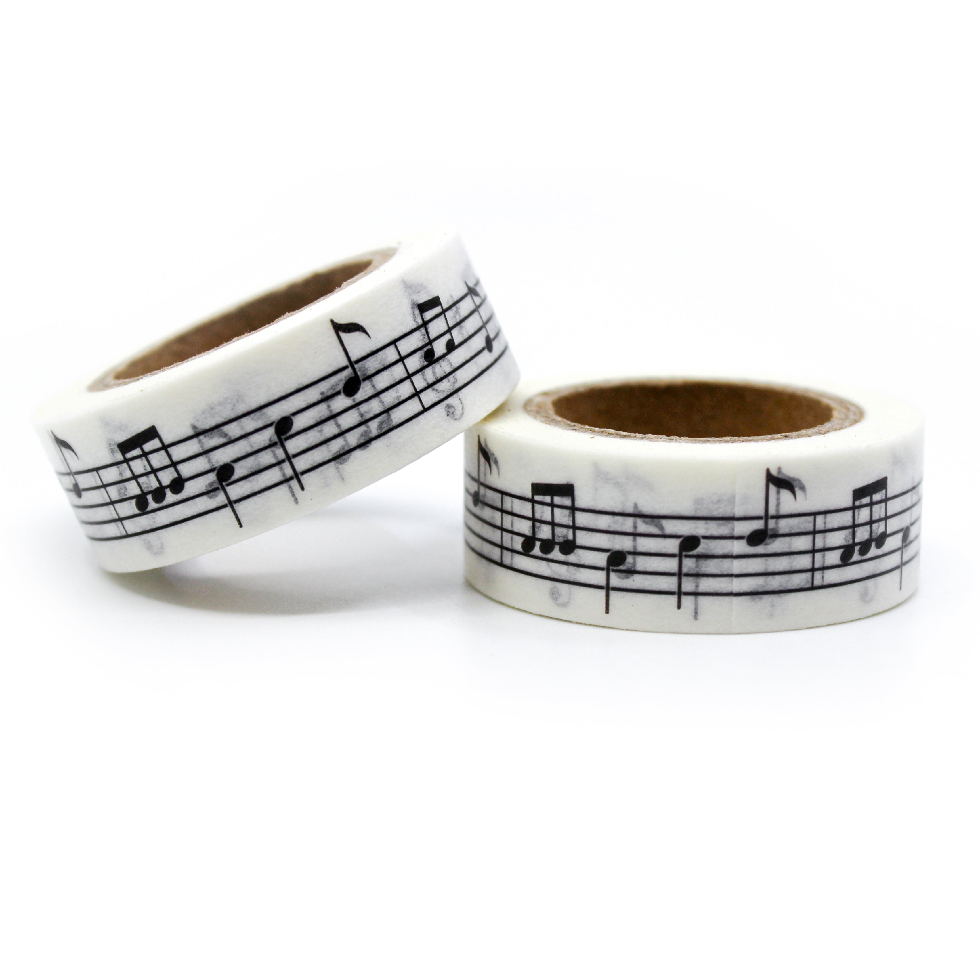 This is a black and white classical notes for Journal Supplies, Scrapbooking washi tapes from BBB Supplies Craft Shop