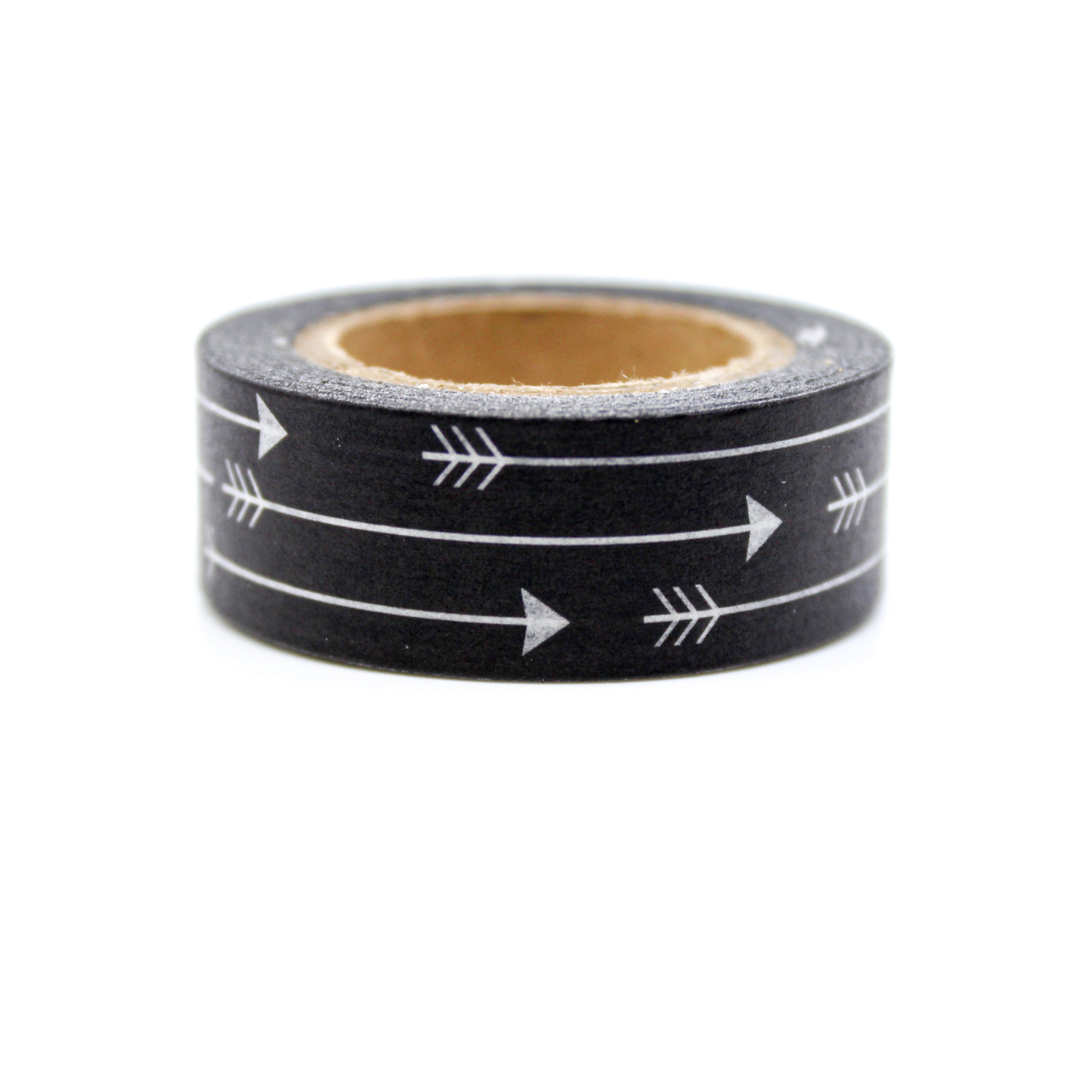 This is a thin white arrow with black black background washi tapes from BBB Supplies Craft Shop