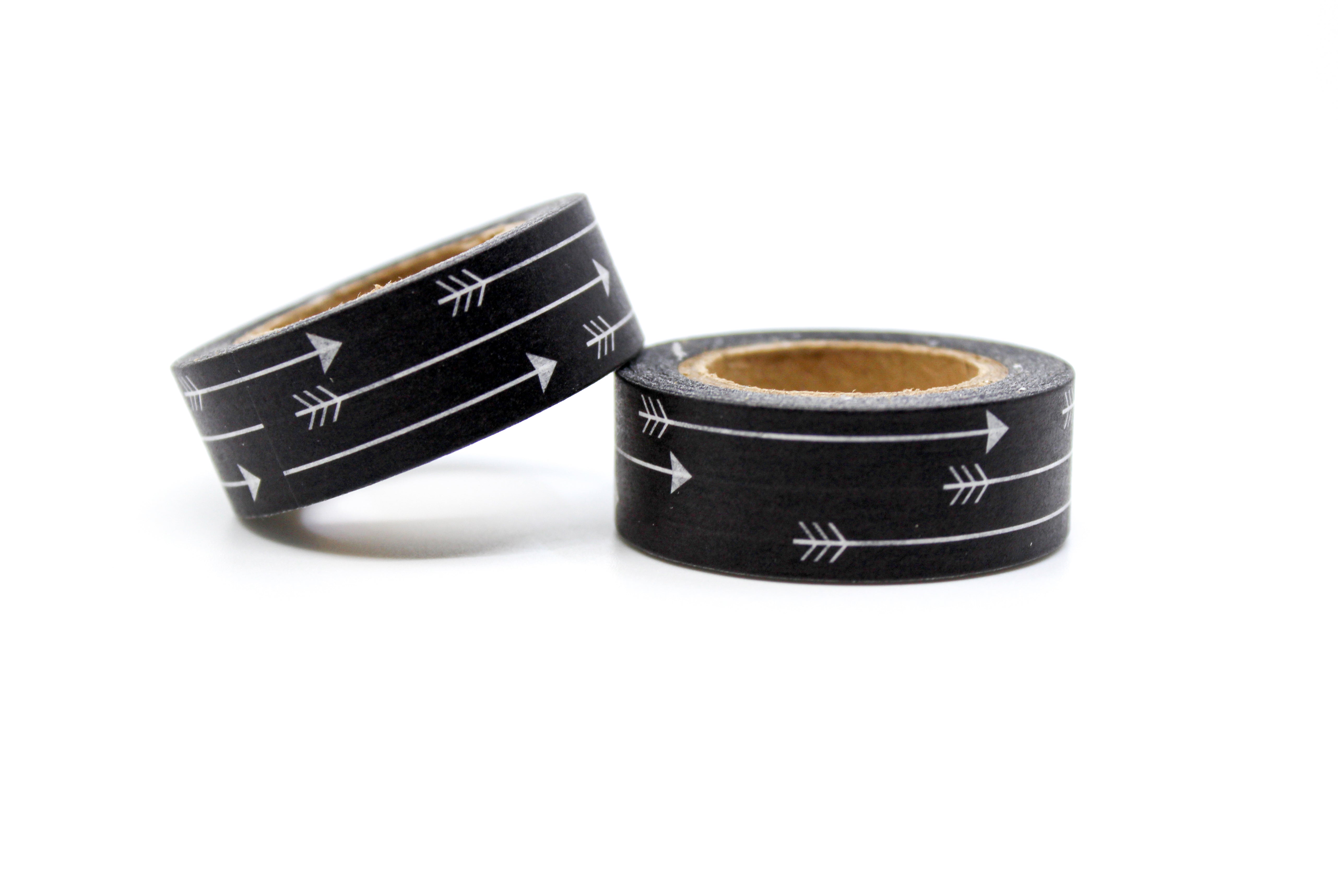 This is a thin black and white Indian arrow for Journal Supplies, Scrapbooking washi tapes from BBB Supplies Craft Shop