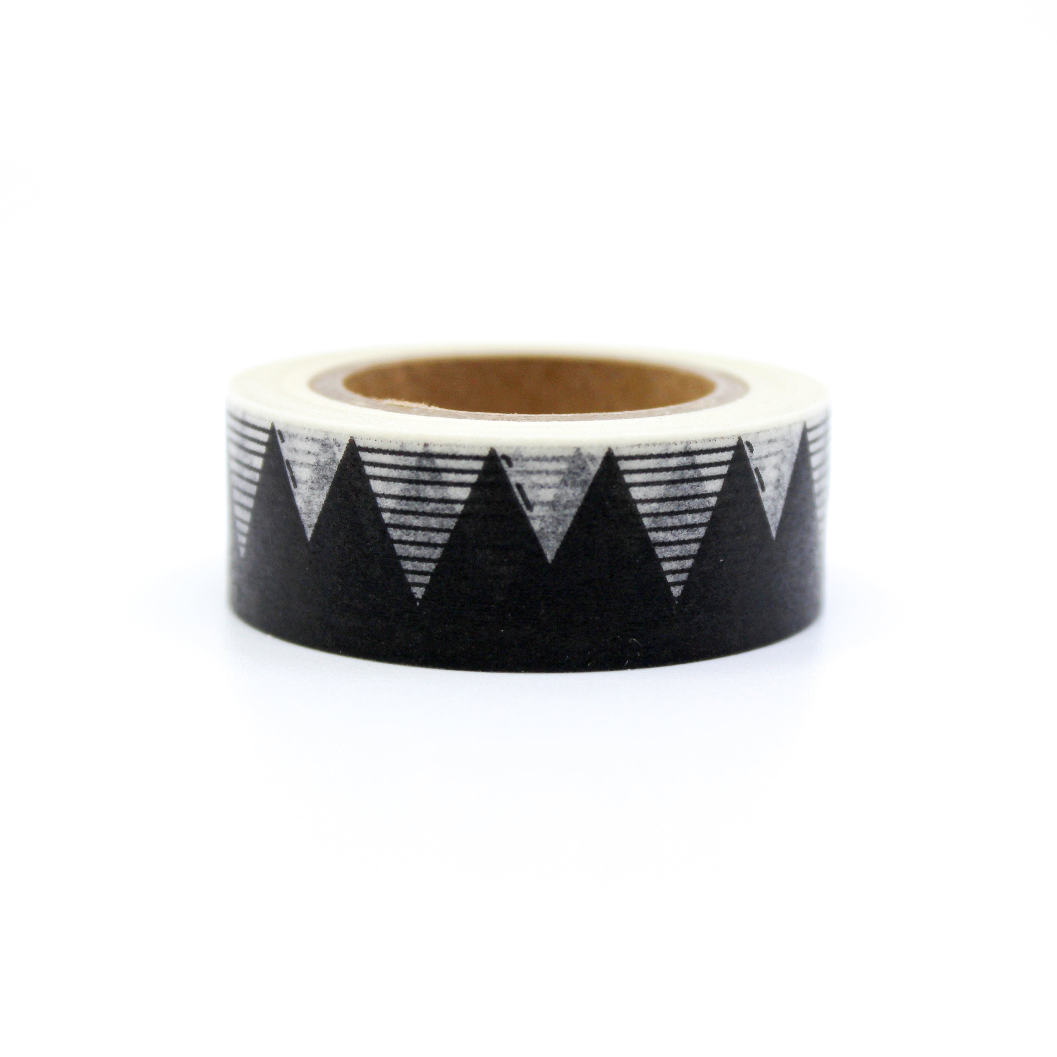 This is a black triangle mountain in a white background washi tapes from BBB Supplies Craft Shop