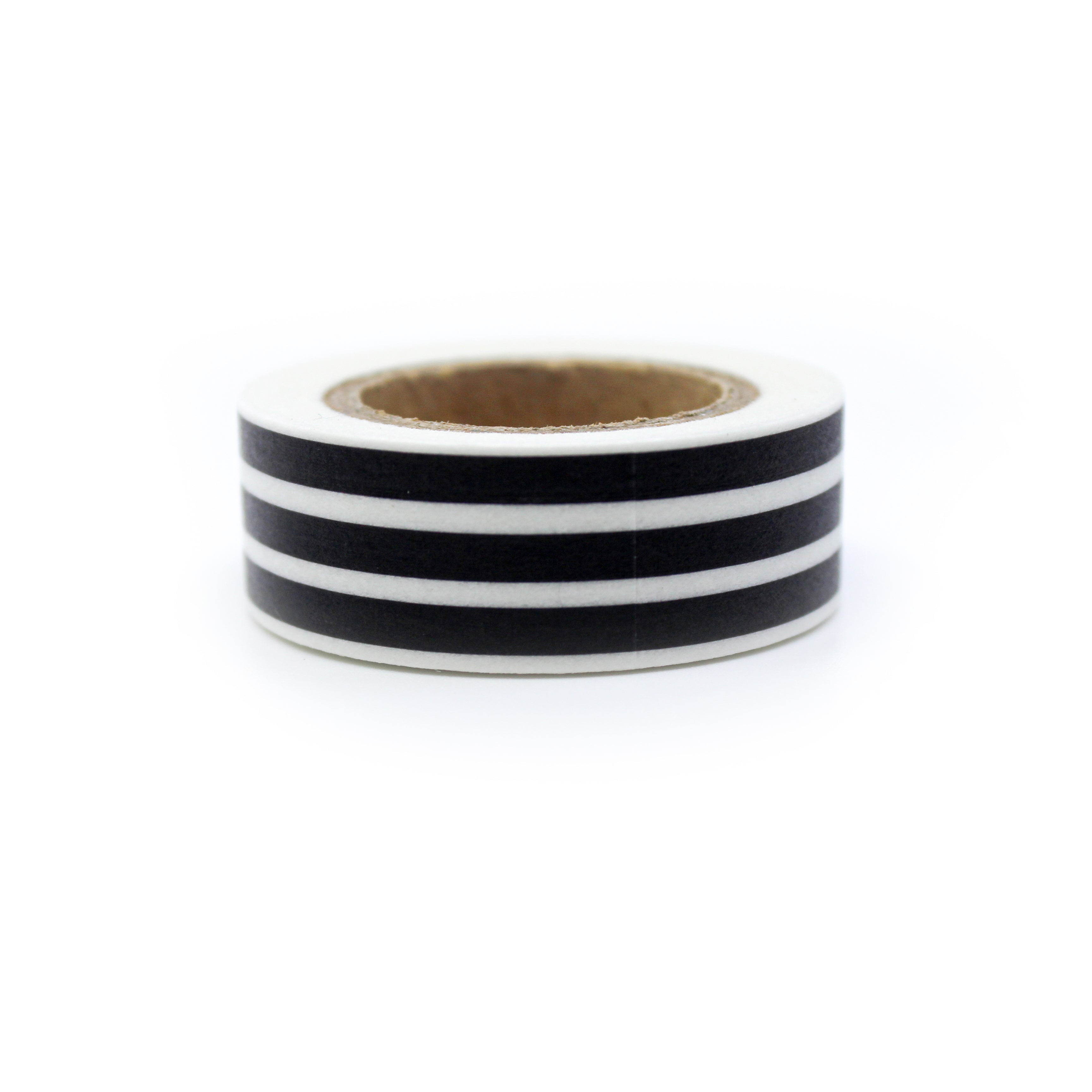 This is a black stripes with white background washi tapes from BBB Supplies Craft Shop