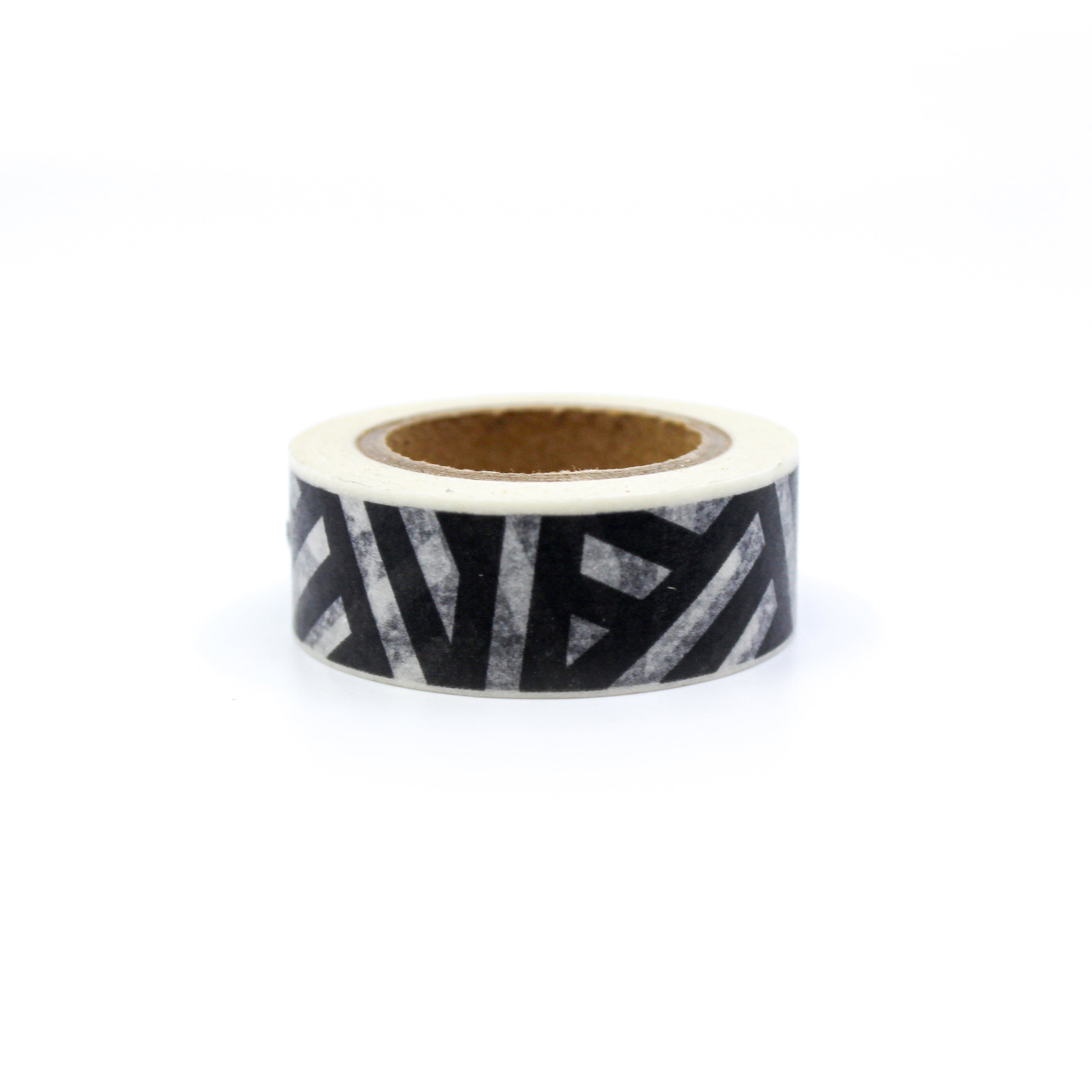 This is a black woven stripes with white background washi tapes from BBB Supplies Craft Shop