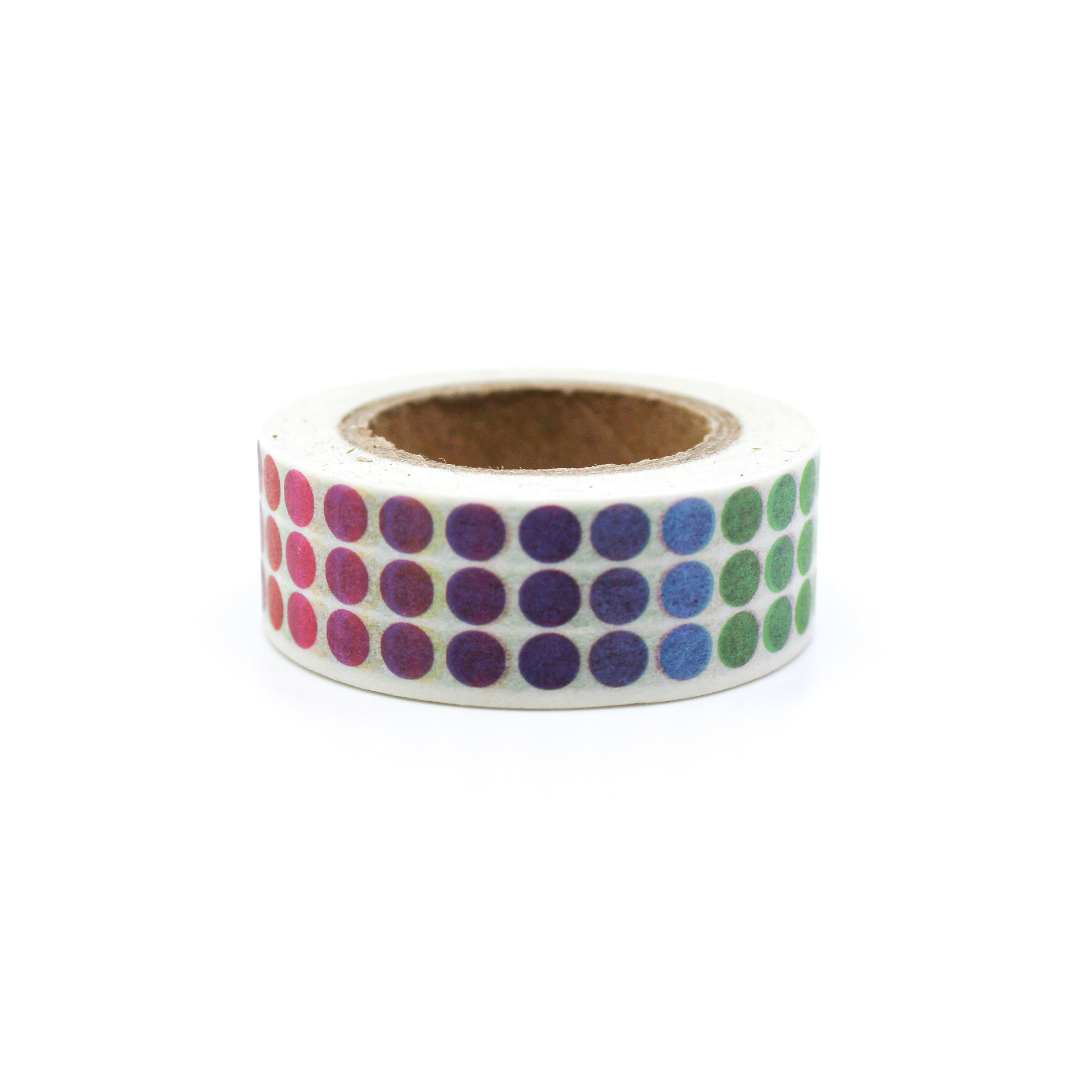 This is a colorful Ombre dots with white background washi tapes from BBB Supplies Craft Shop