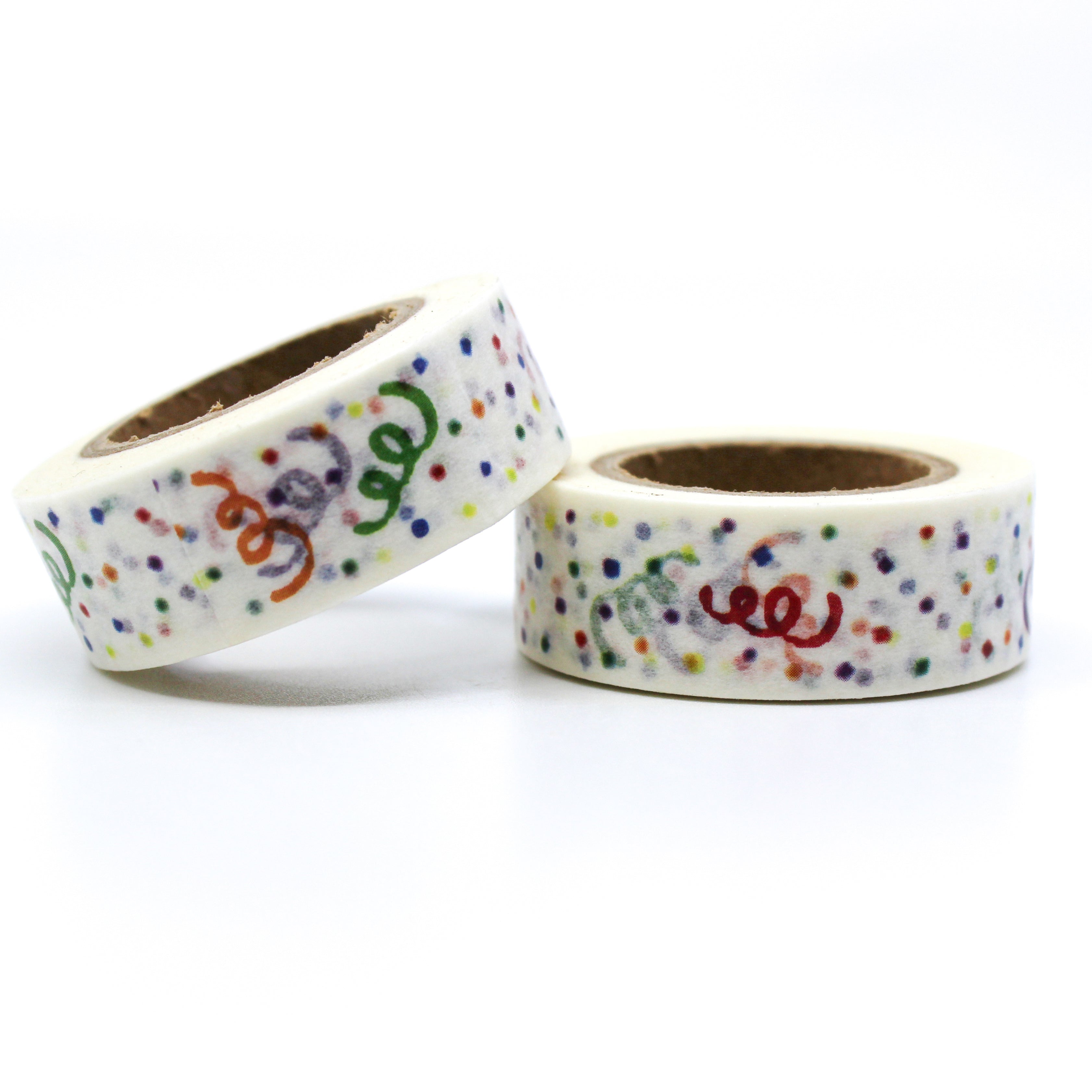 This is a cute variety of colors of confetti for Journal Supplies, Scrapbooking washi tapes from BBB Supplies Craft Shop