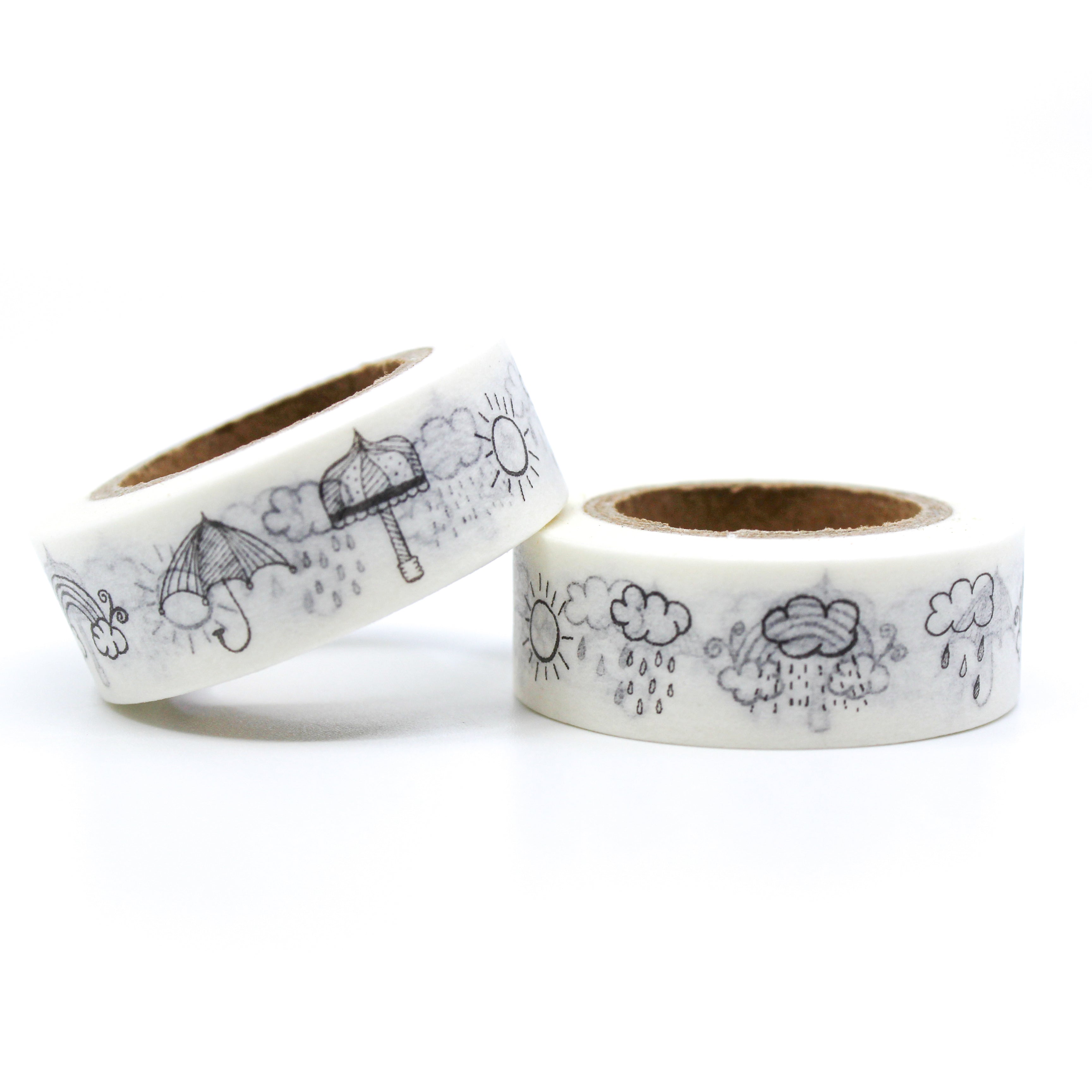 This is a black and white drawing kids pattern for Journal Supplies, Scrapbooking washi tapes from BBB Supplies Craft Shop