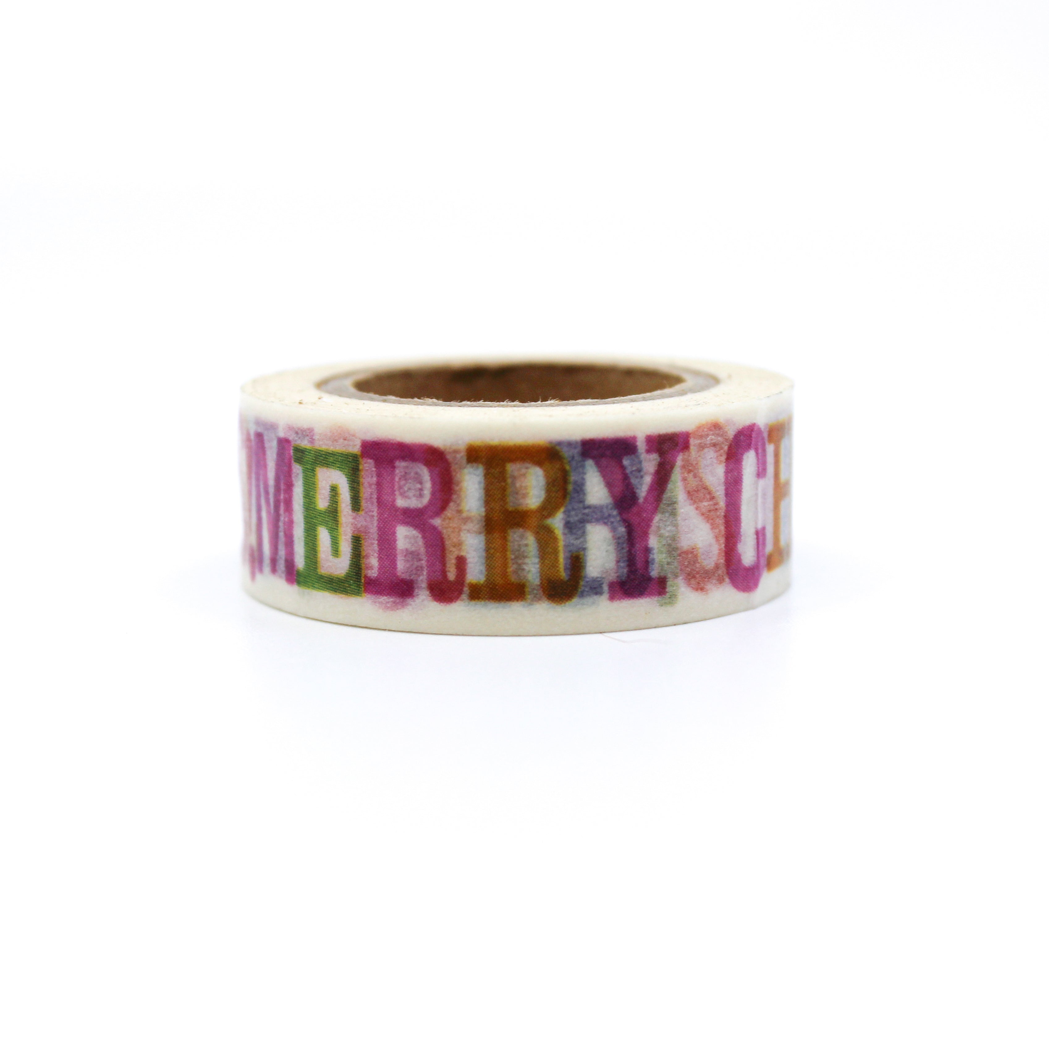 This is a colorful block letters of Merry Christmas text or greetings washi tapes from BBB Supplies Craft Shop