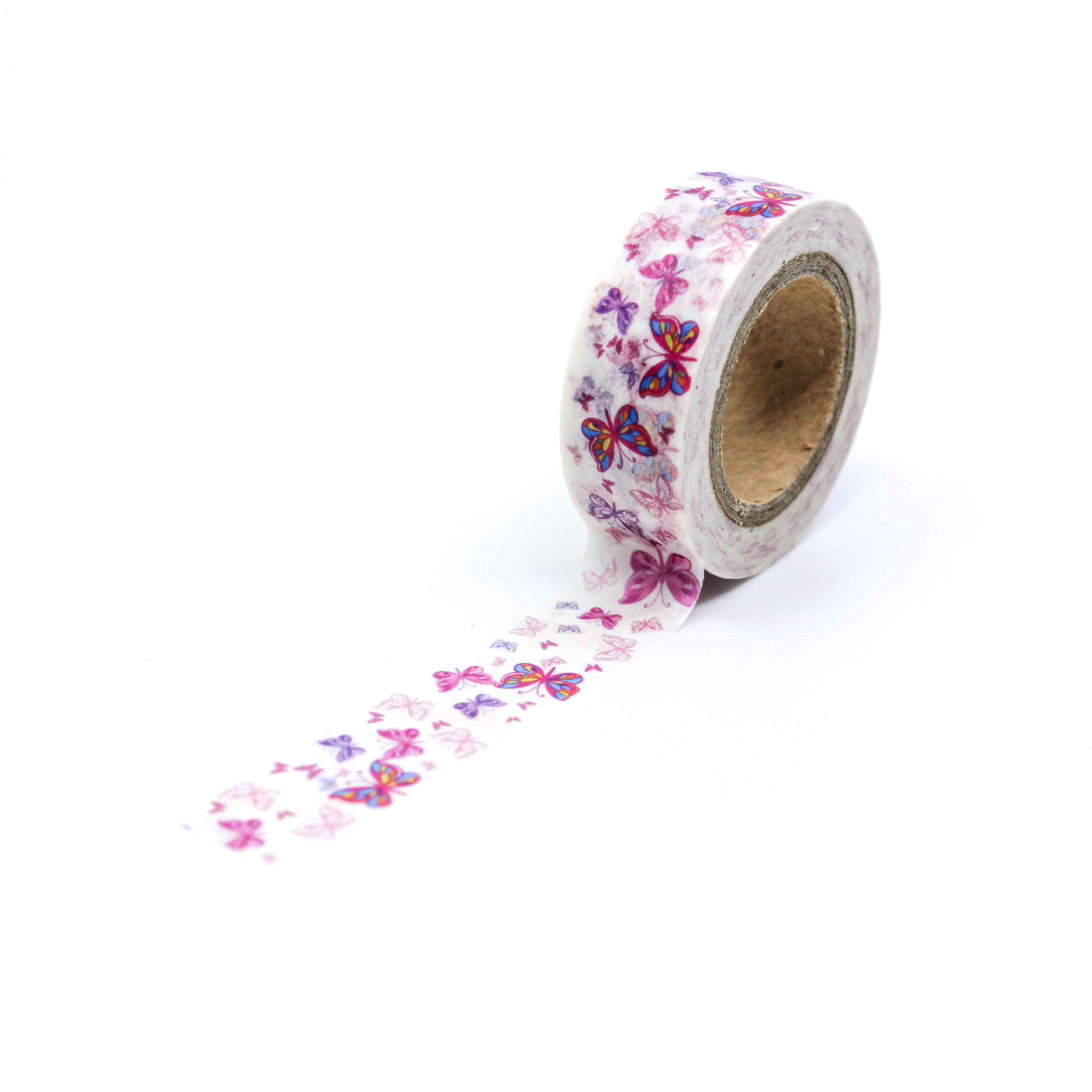 This is a full pattern repeat view of insects and bugs like butterfly Washi Tape from BBB Supplies Craft Shop