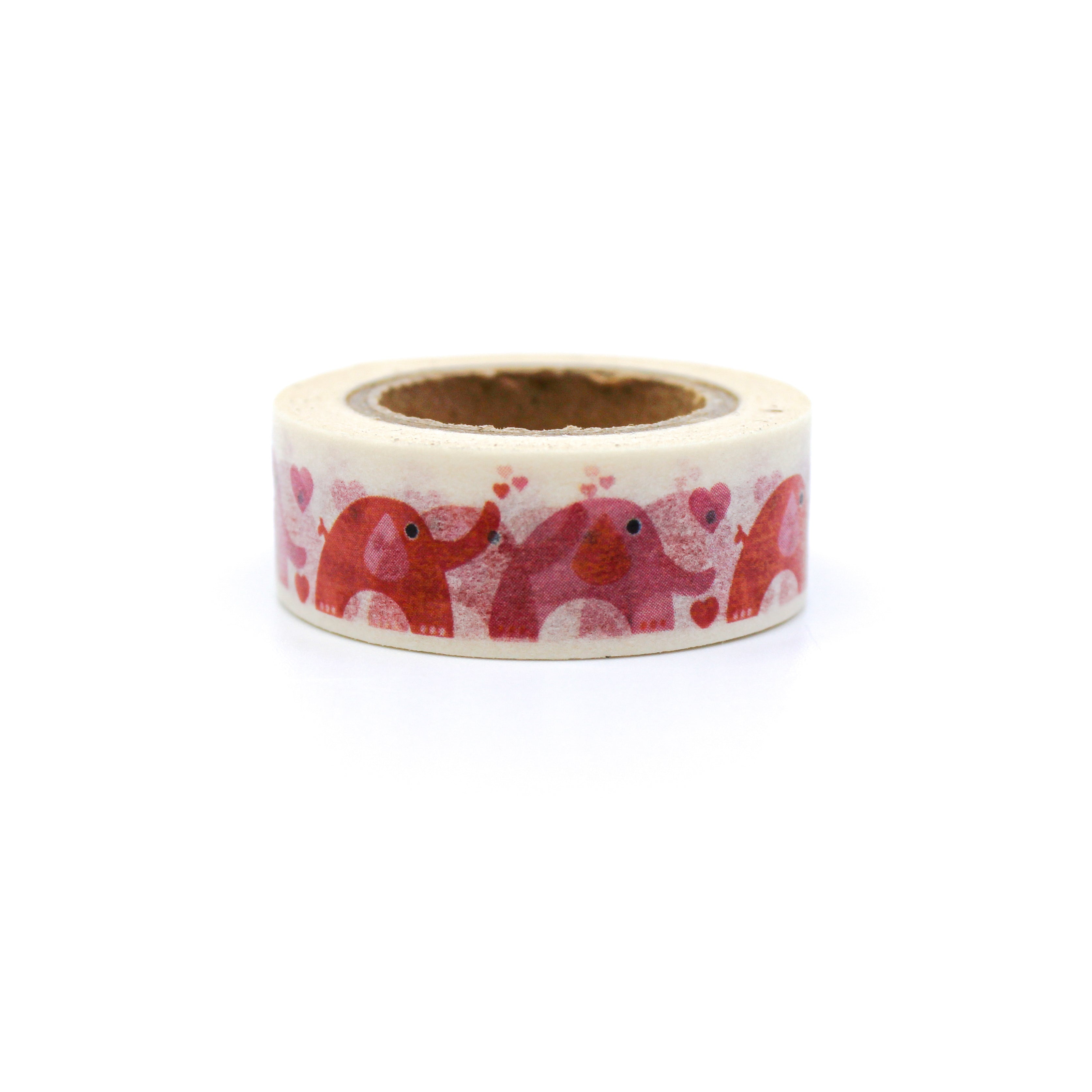 This is a cute elephants with heart washi tape from BBB Supplies Craft Shop