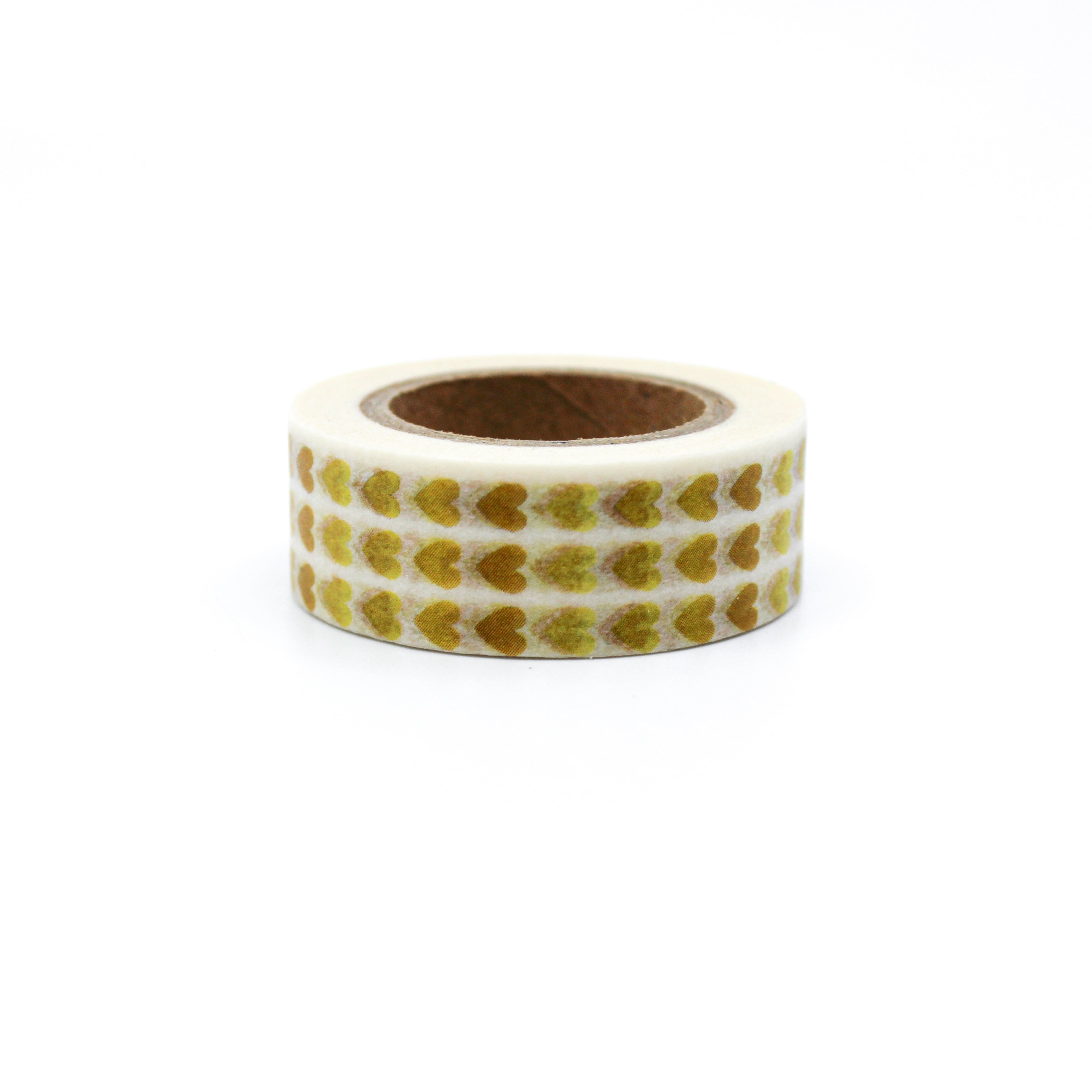 This is a cute yellow mini hearts washi tape from BBB Supplies Craft Shop