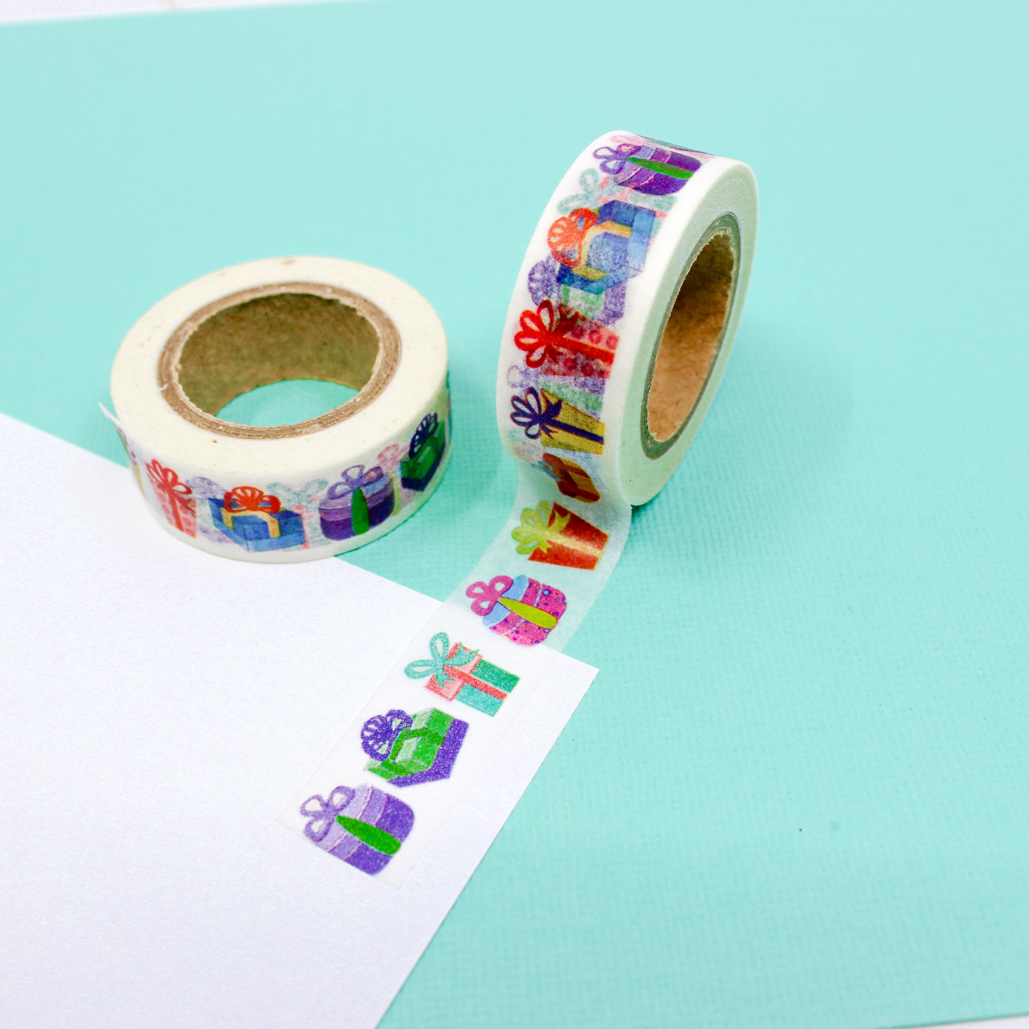 This is colorful birthday presents or gifts pattern washi tape from BBB Supplies Craft Shop