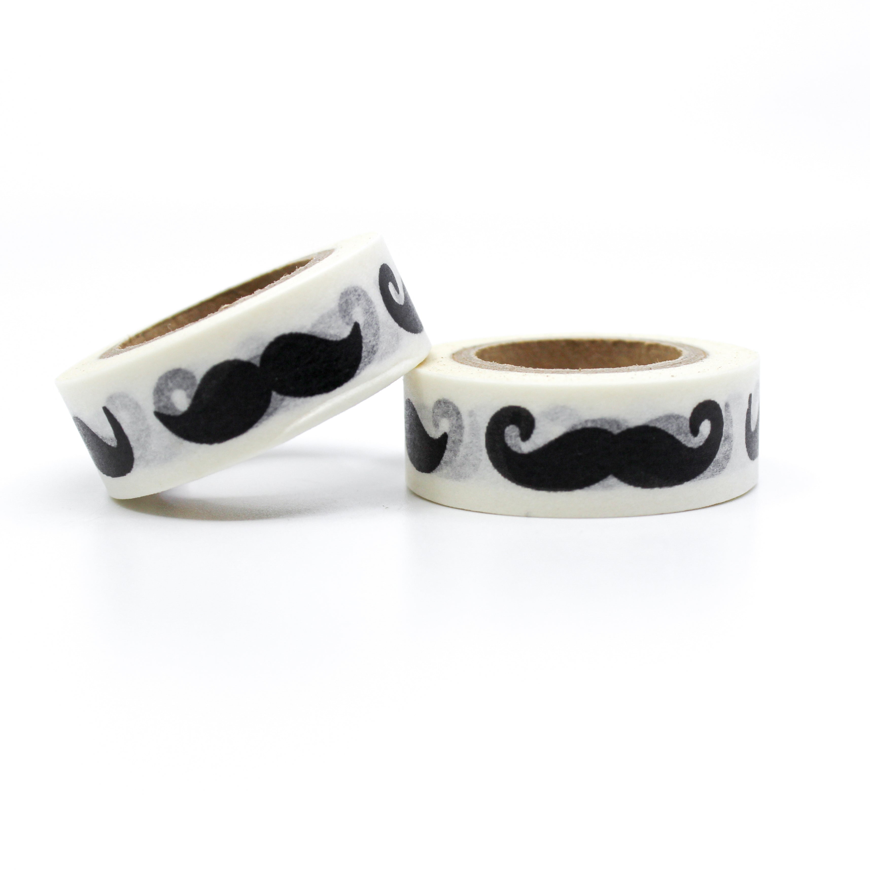 This is a masculine black mustache for Journal Supplies, Scrapbooking washi tapes from BBB Supplies Craft Shop