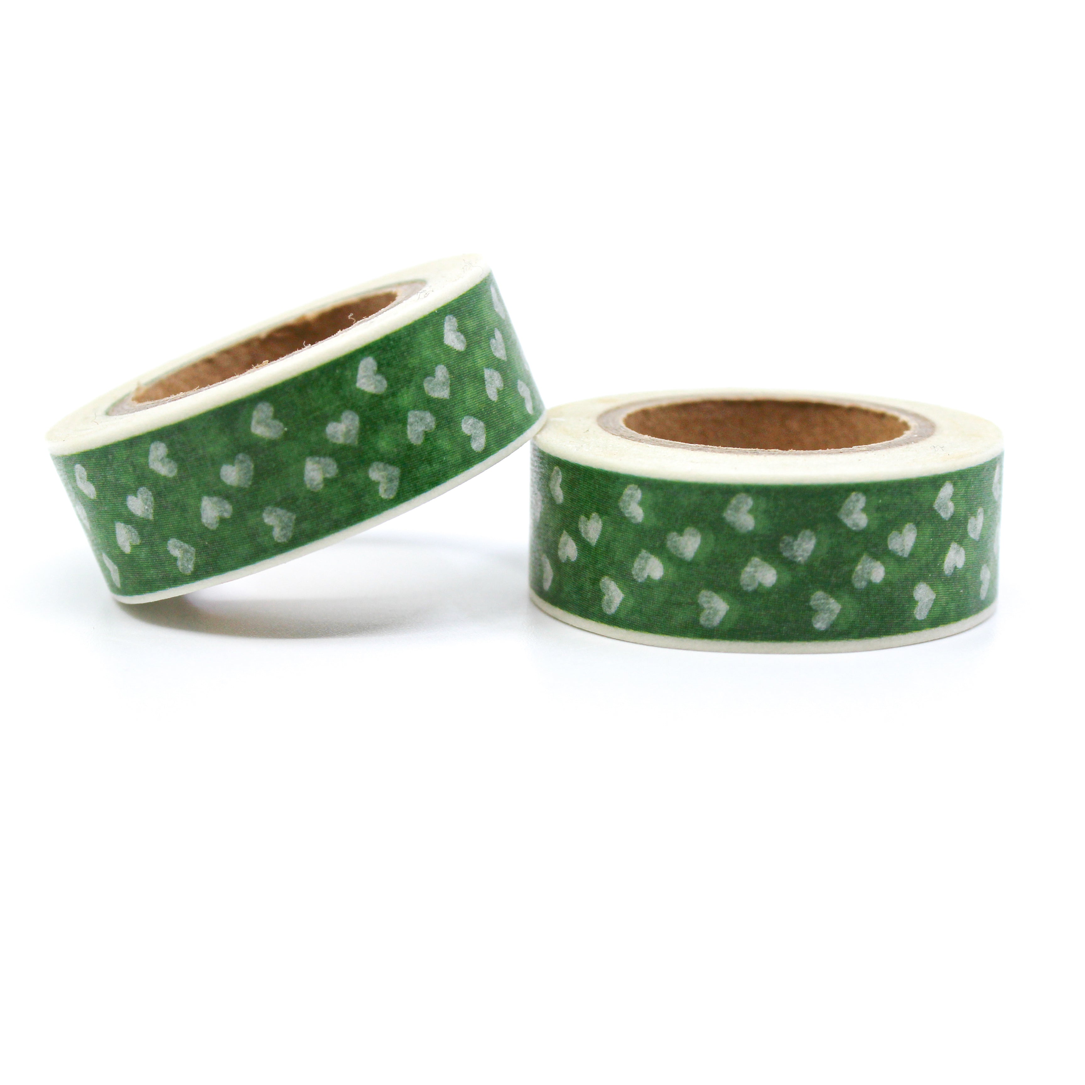 This is a green multi-hearts for Journal Supplies, Scrapbooking washi tapes rom BBB Supplies Craft Shop