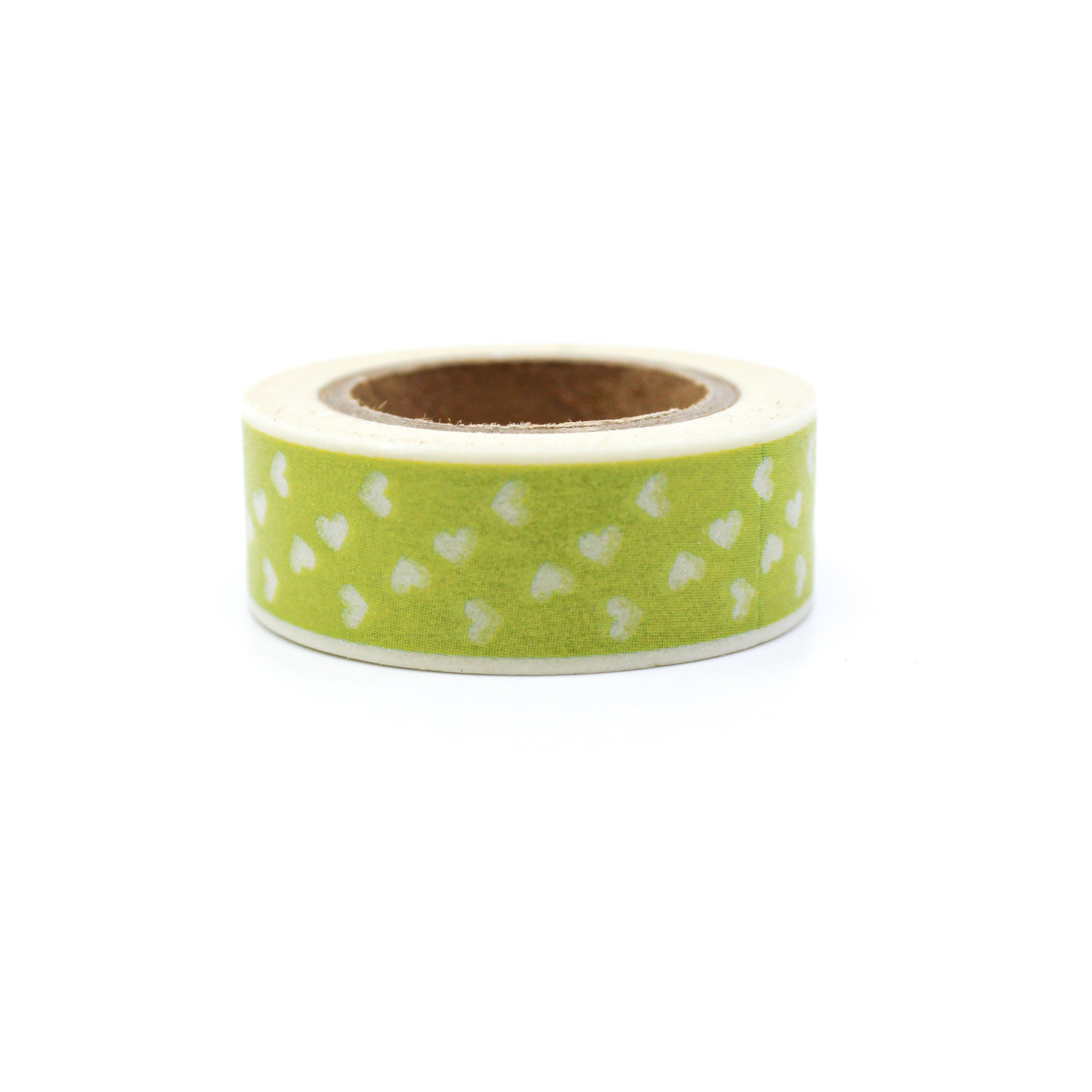 This is a yellow multi hearts washi tape from BBB Supplies Craft Shop