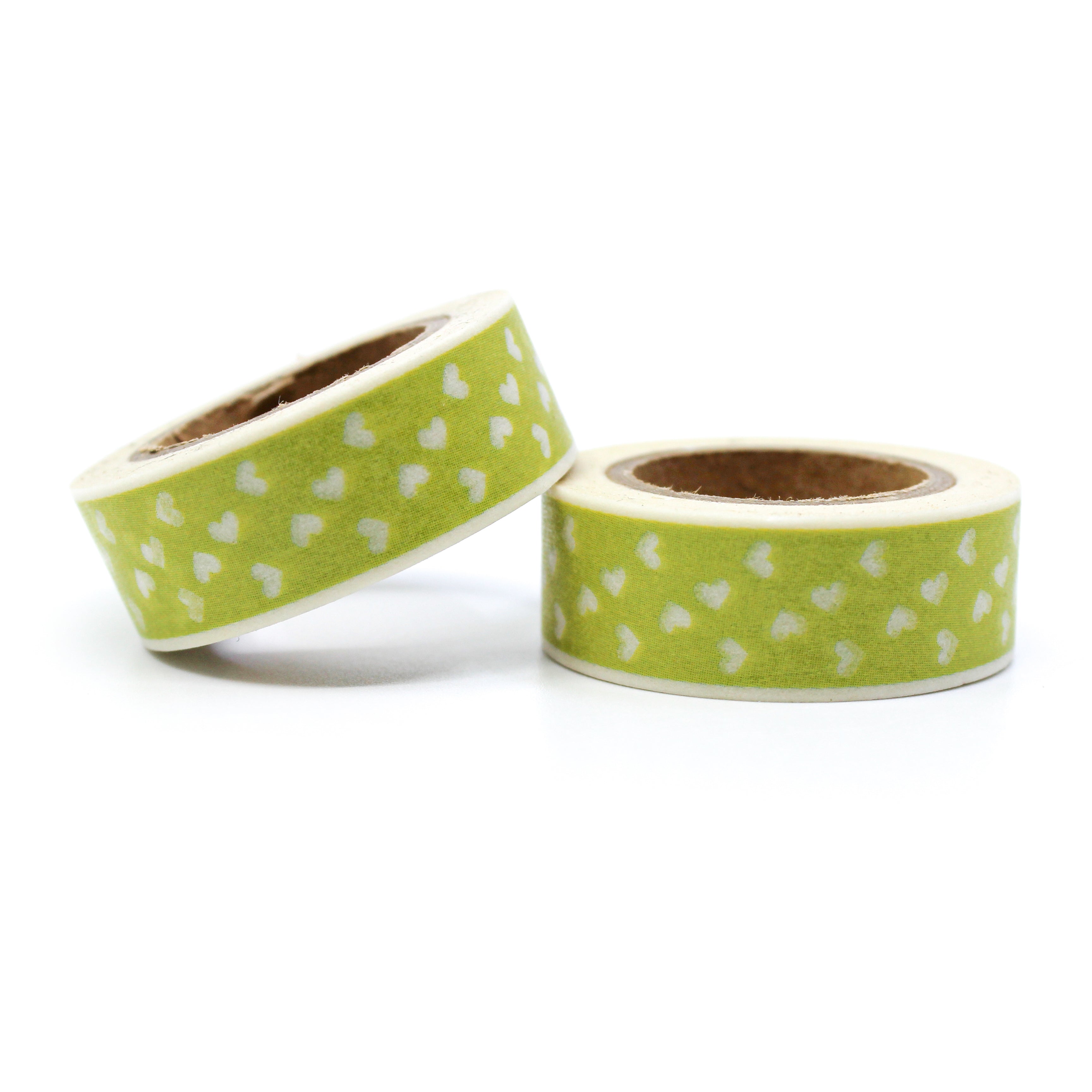This is a yellow multi-hearts for Journal Supplies, Scrapbooking washi tapes rom BBB Supplies Craft Shop