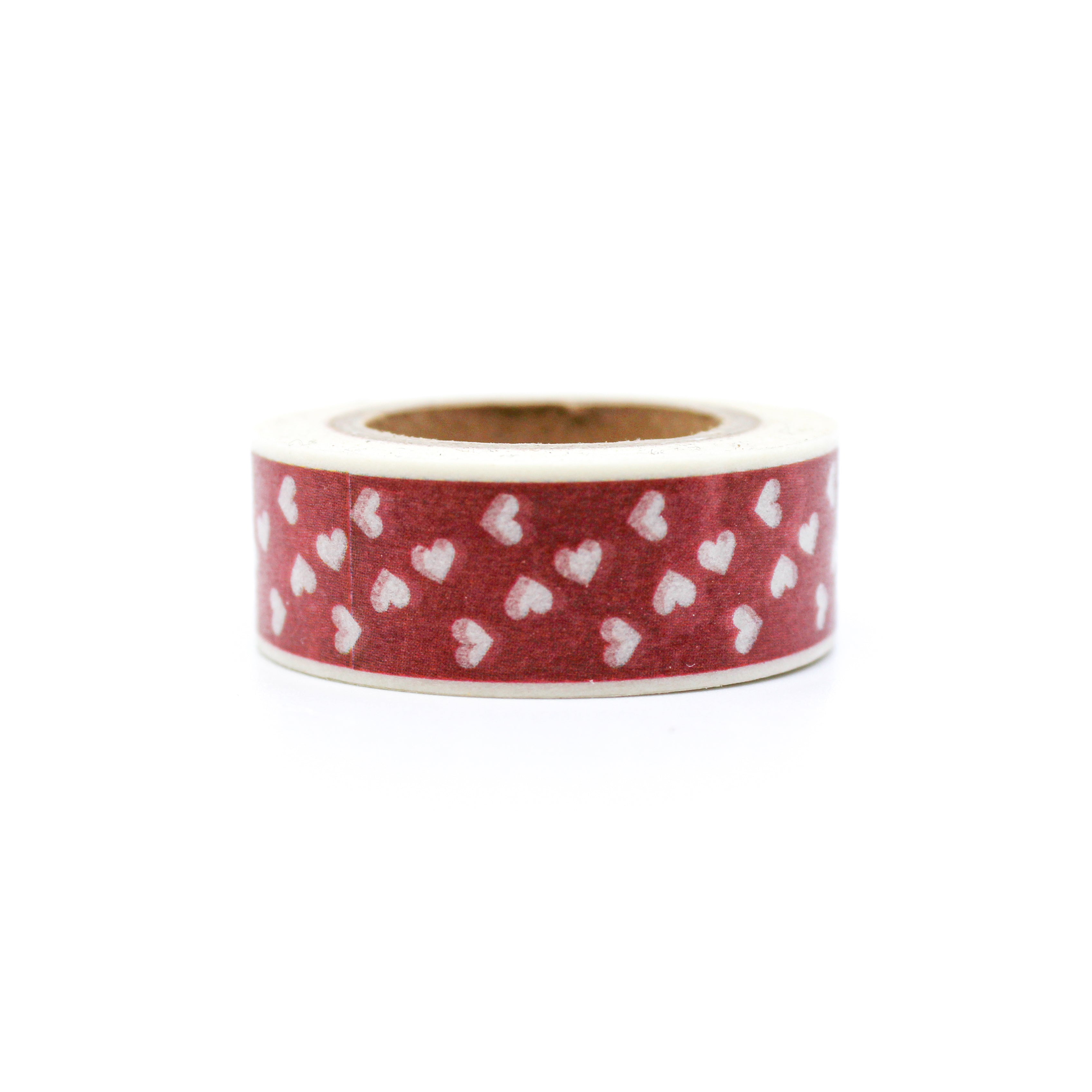 This is a red multi hearts washi tape from BBB Supplies Craft Shop