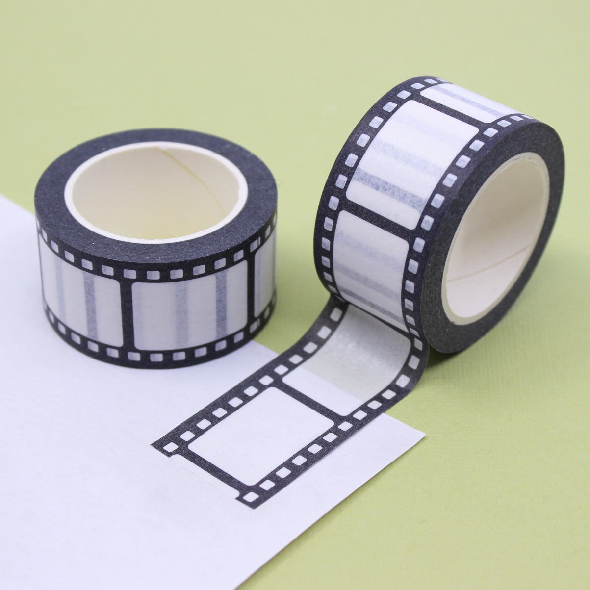 This is our wide size film strip washi tape that is perfect for your journaling and craft projects. This tape is sold exclusively at BBB Supplies Craft shop.