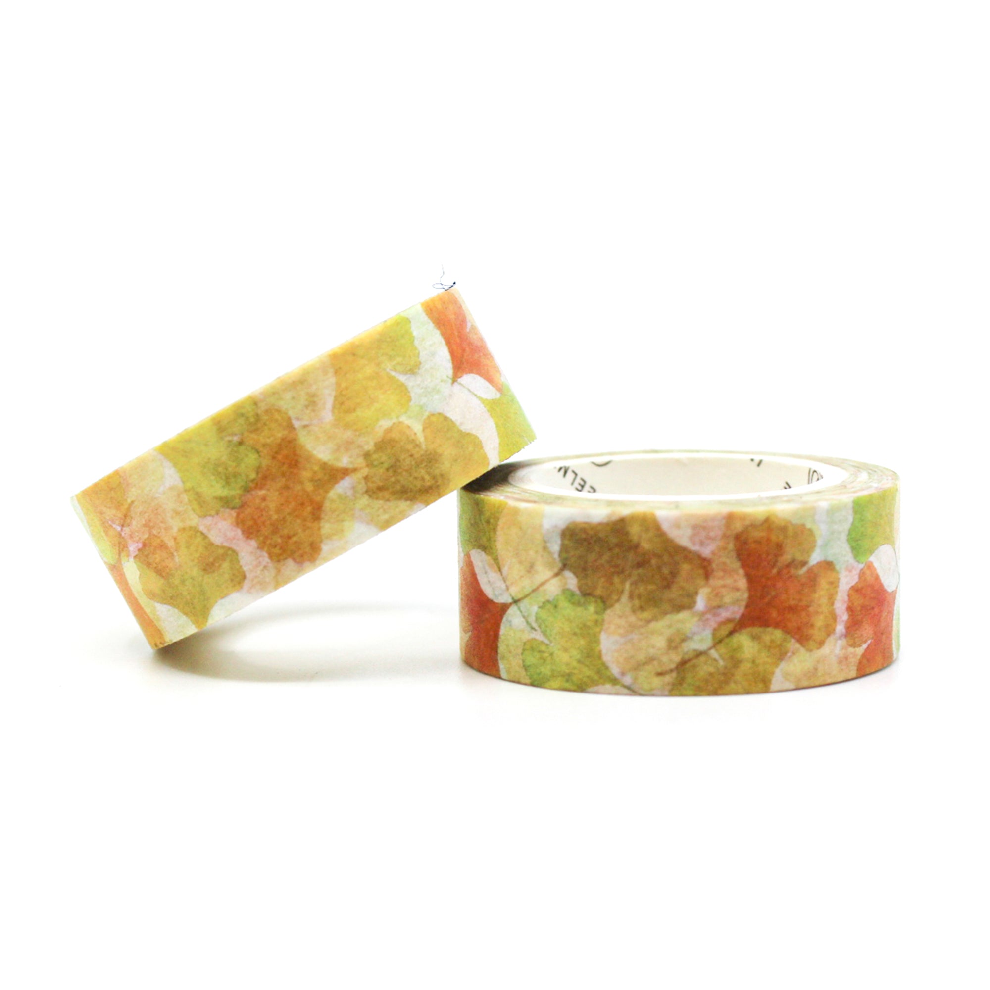 This pretty yellow ginkgo flower tape is a refreshing, bright yellow floral pattern that is perfect for your BUJO and craft projects. This fall floral color is perfect for your bujo sold at BBB Supplies Craft Shop.