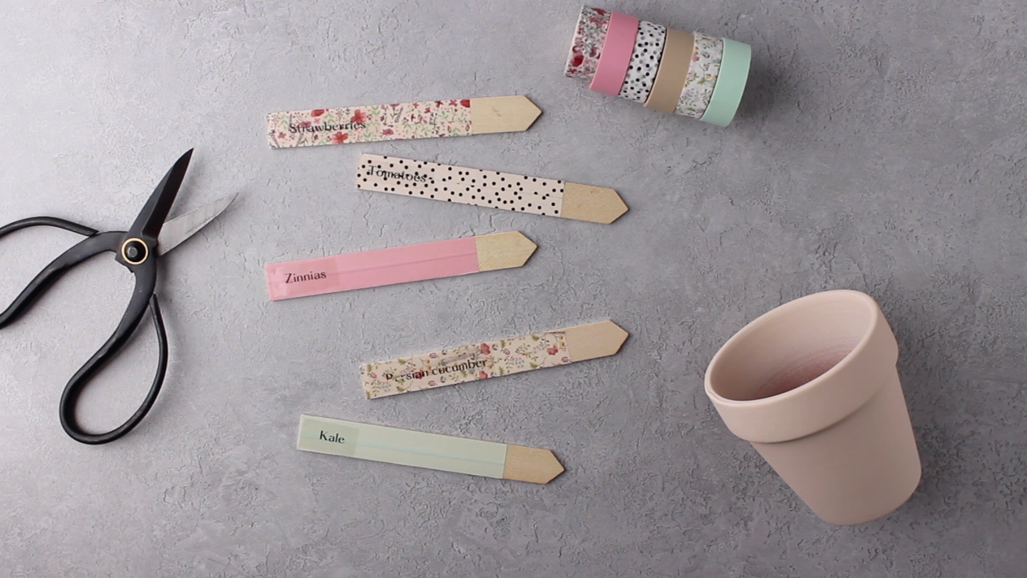 DIY: Make Garden Markers with Washi Tape