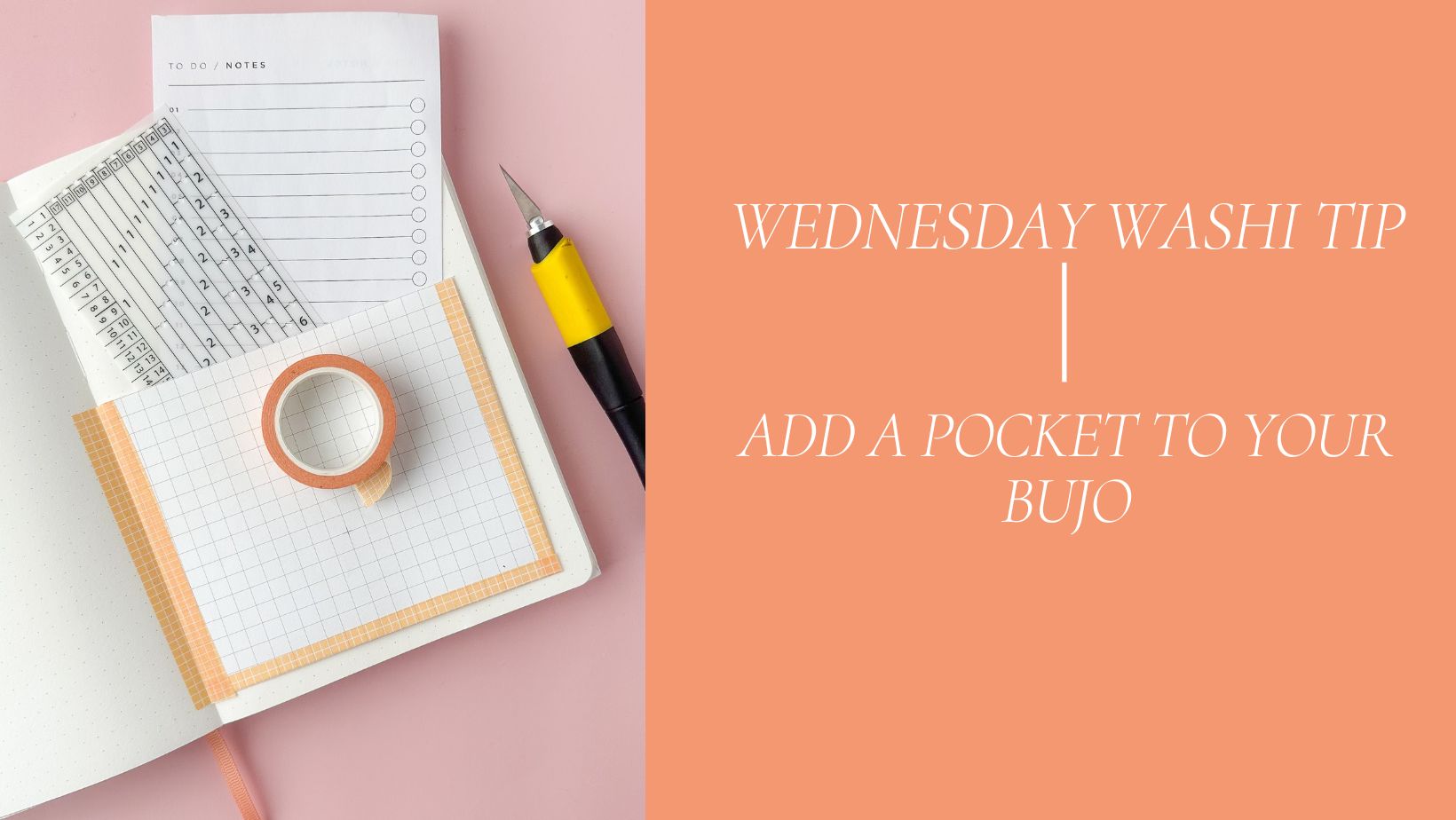 Add a Pocket to your BUJO - Wednesday Washi Tip