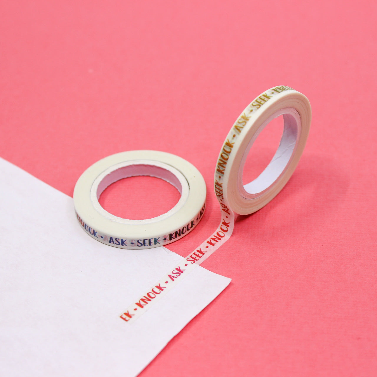 Infuse your journaling with faith and inspiration using our washi tape adorned with faith phrases and spiritual quotes, enhancing your connection with your faith. This tape is sold at BBB Supplies Craft Shop.