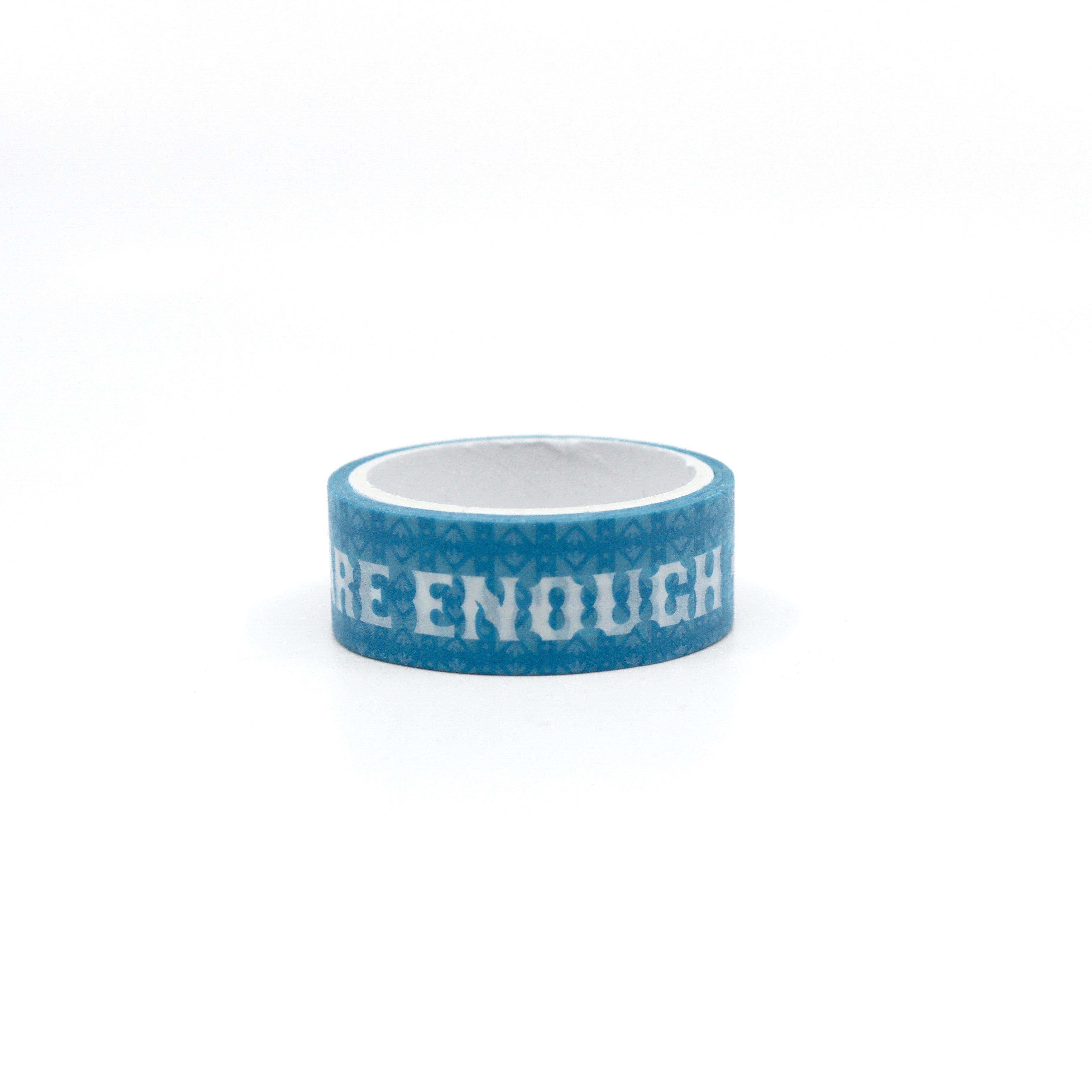 Boost positivity and creativity with our Self Affirmation Phrases Washi Tape. Featuring empowering words and phrases, it adds a motivational and stylish touch to your crafts. This tape is sold at BBB Supplies Craft Shop.
