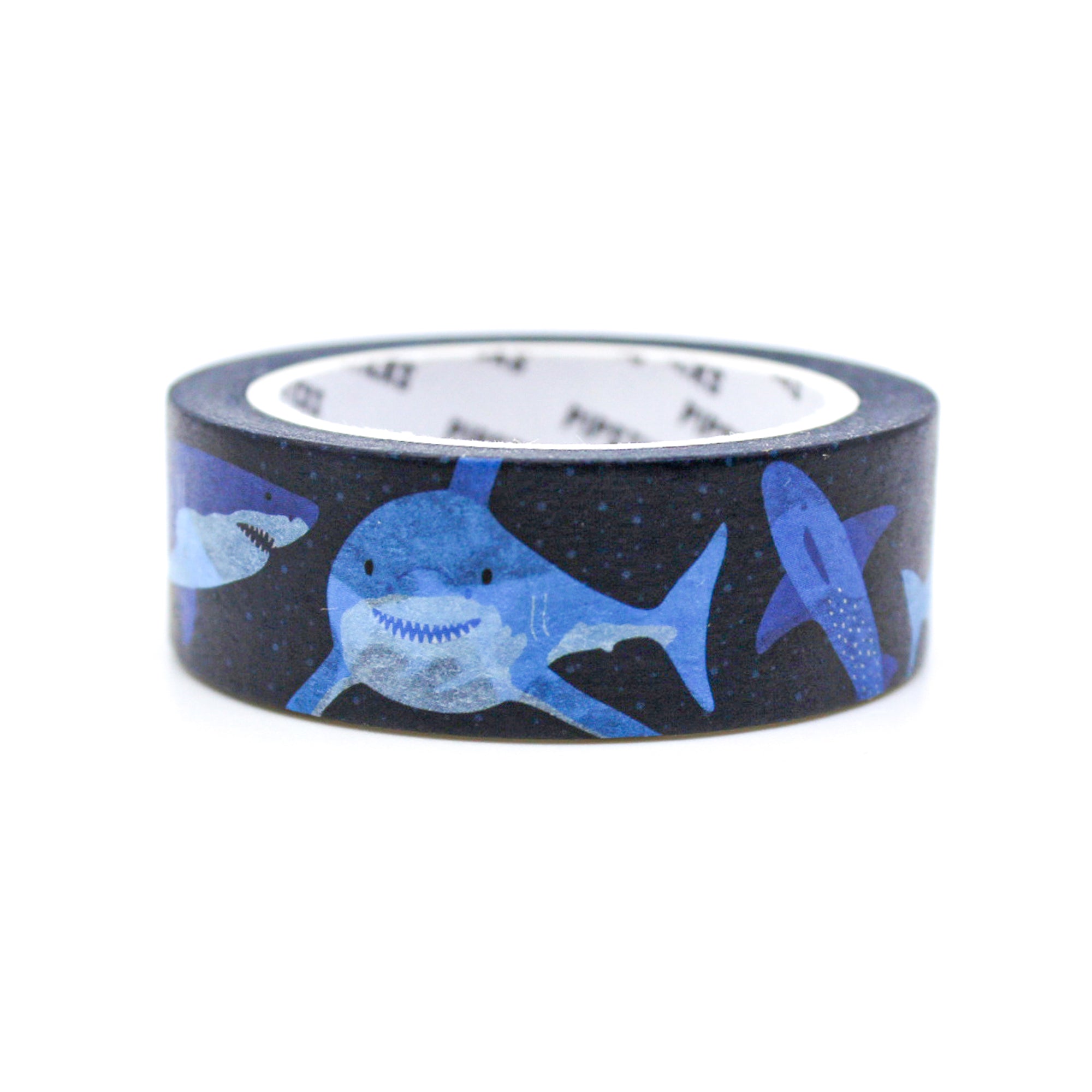 Infuse your projects with a playful underwater theme using our cute blue sharks washi tape, adorned with charming shark illustrations that bring a sense of adventure and lightheartedness to your crafts. This tape is sold at BBB Supplies Craft Shop.